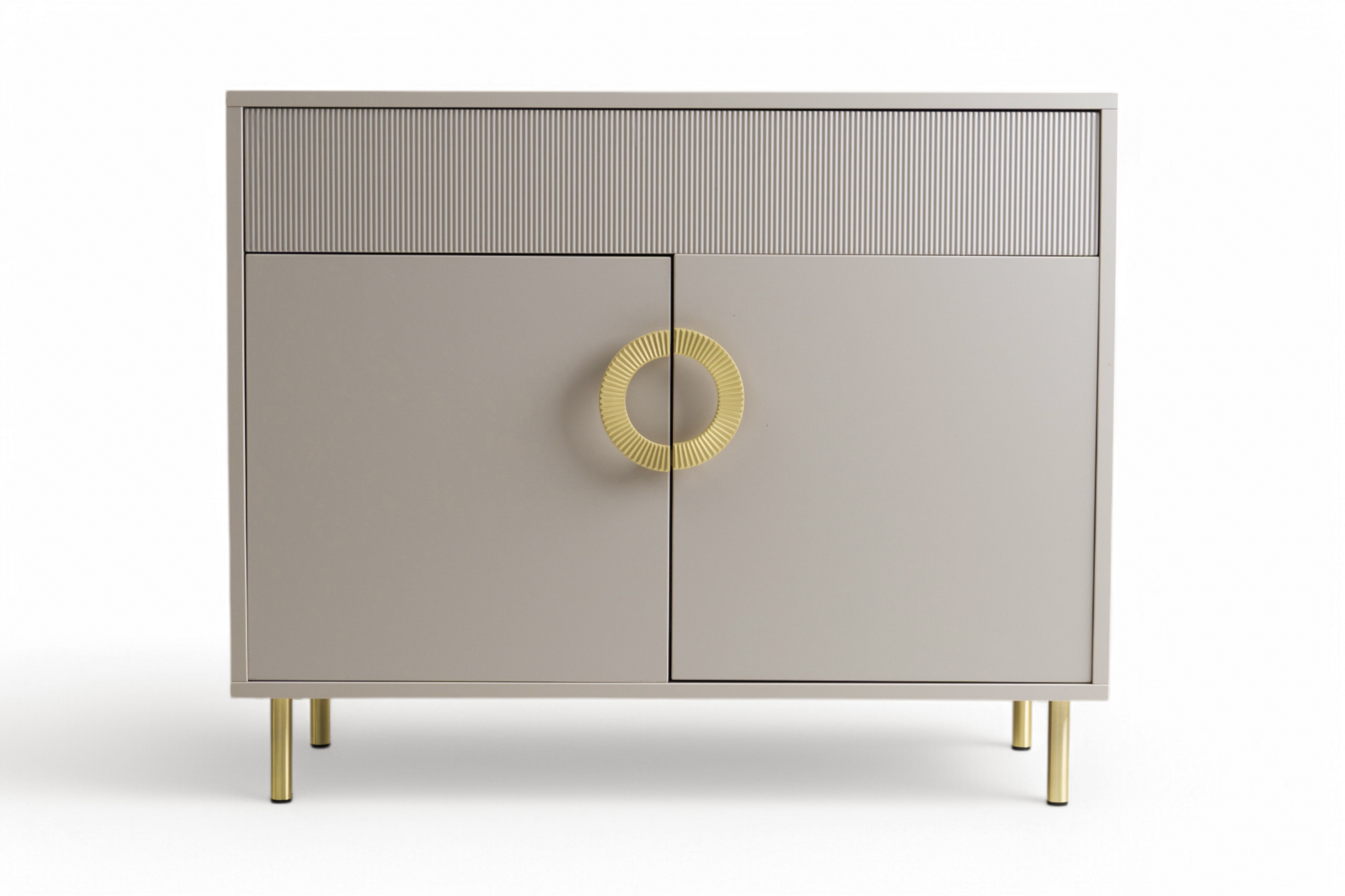 Komoda Nubo 100 cm so zásuvkou - kašmírová / zlatá Komoda Gotimo 100 cm z szuflada  - kašmír / zlote nožičky