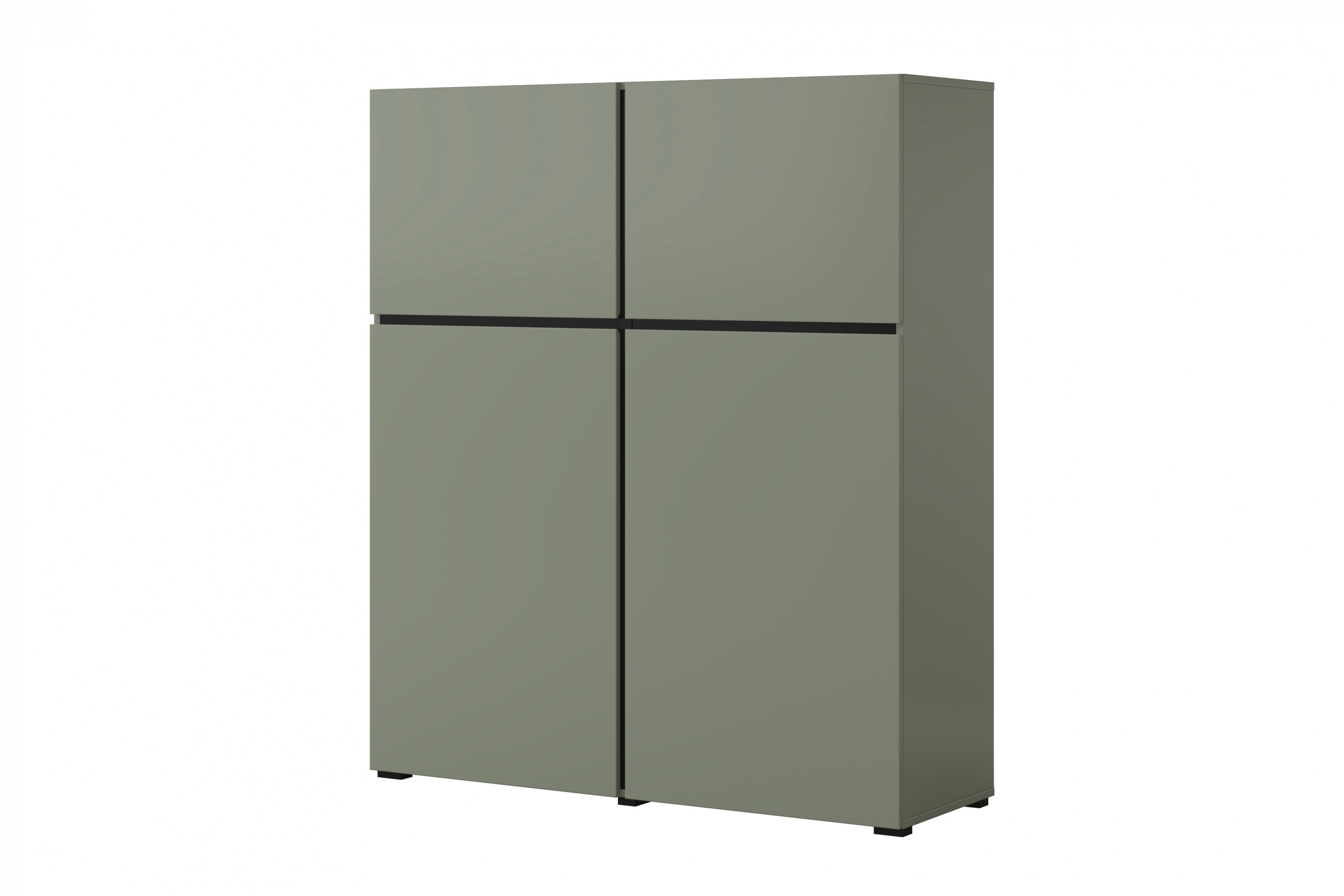 Komoda Cross 119 cm - zelená / černá Komoda Gramon 119 cm - zelená / černá