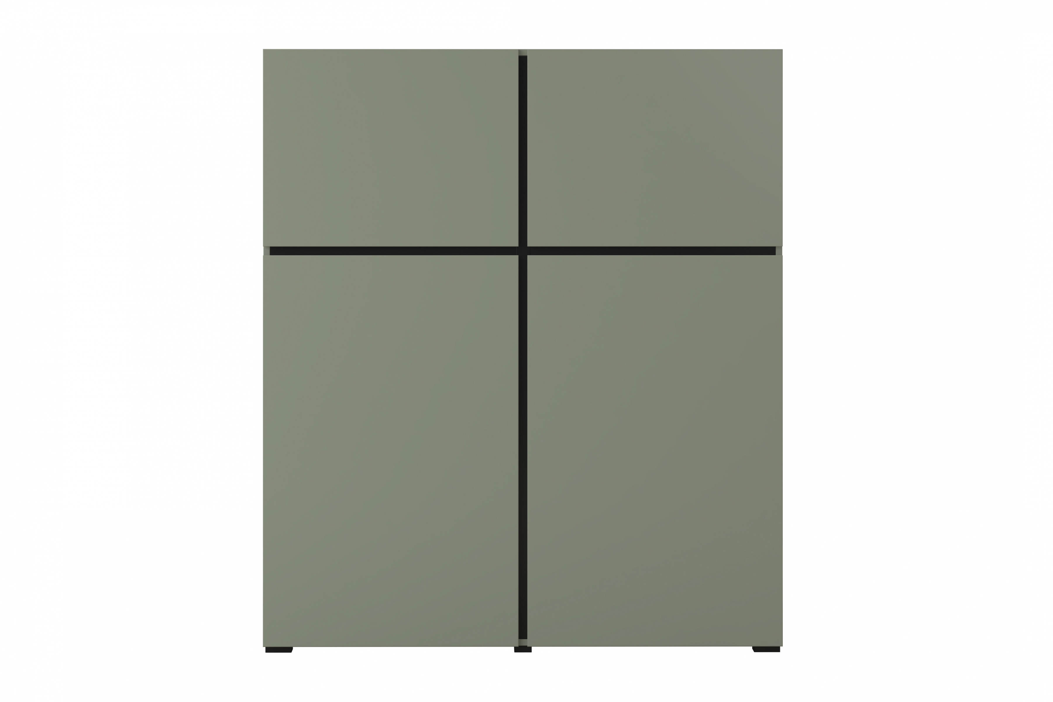 Komoda Cross 119 cm - zelená / černá Komoda Gramon 119 cm - zelená / černá