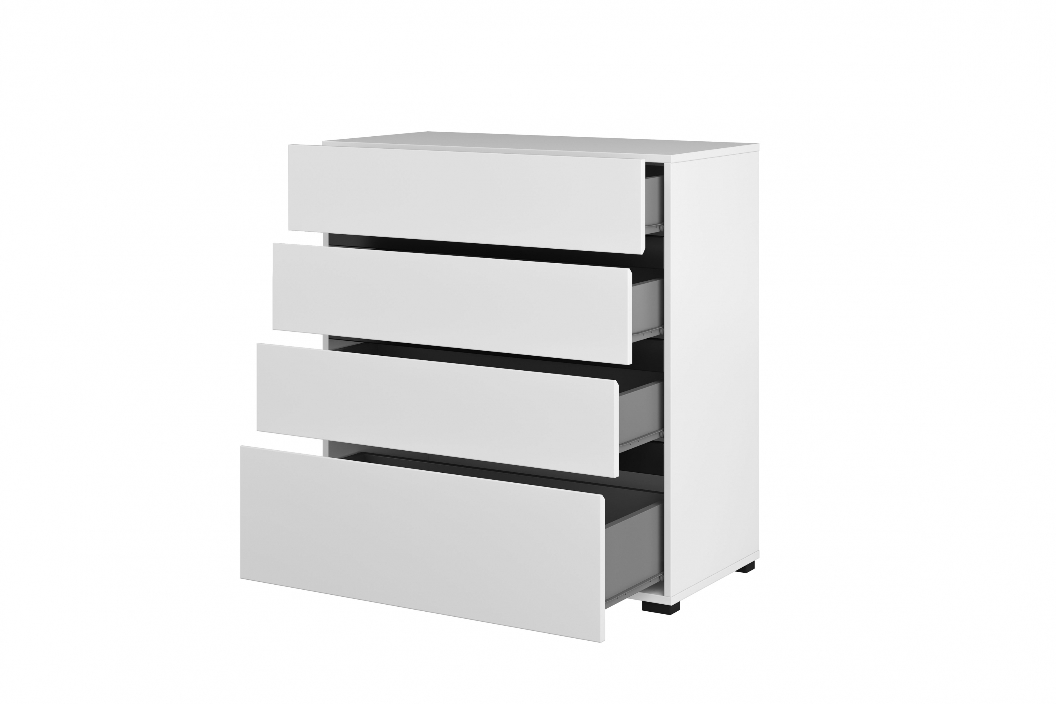 Komoda Cross 80 cm so zásuvkami - biela / čierna Komoda Gramon 80 cm so zásuvkami - biela / čierny