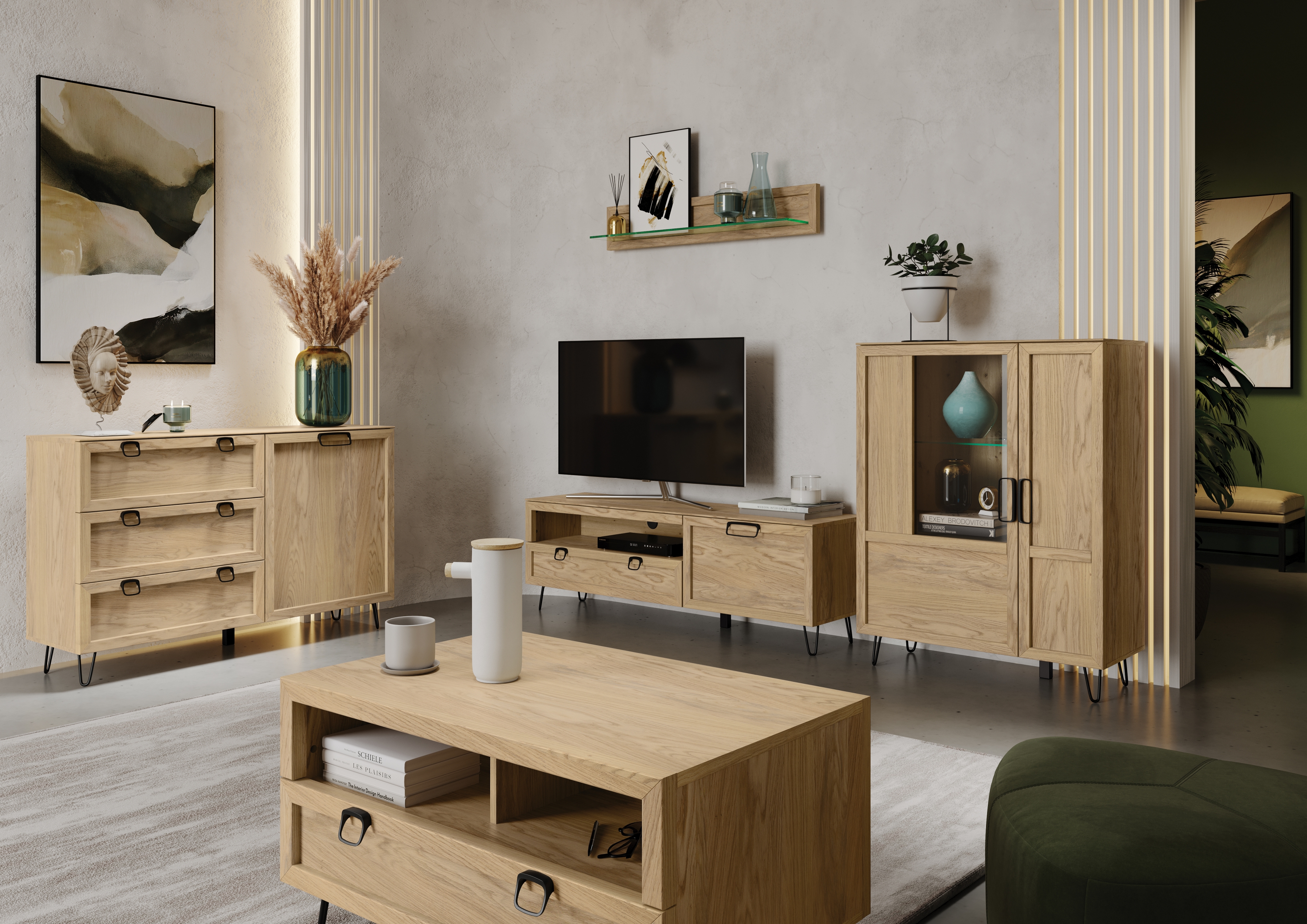 Komoda Limbo 45 se zásuvkami 140 cm - dub artisan Komoda Limbo 45 s zásuvkami 140 cm - dub artisan