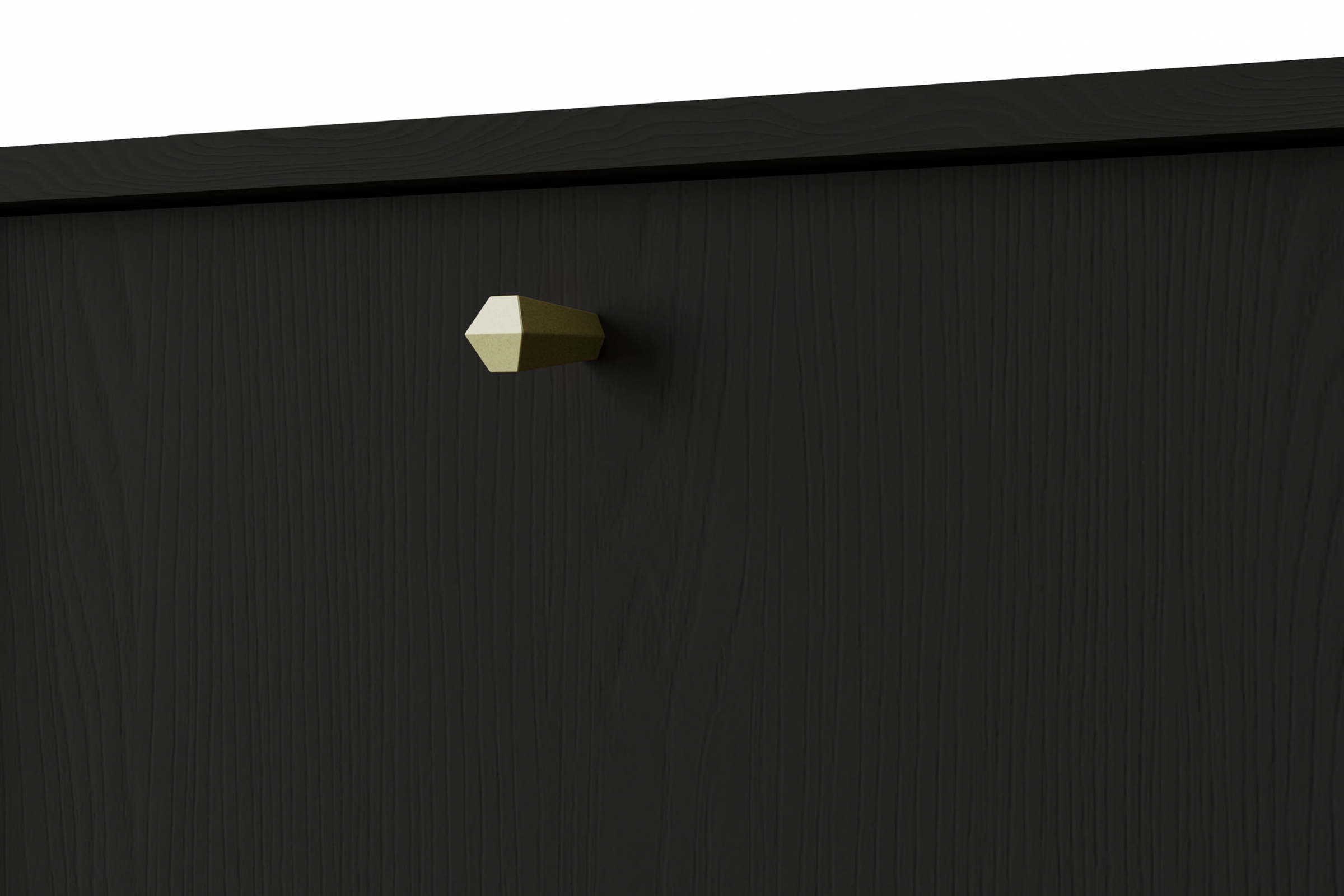 Komoda Lotina II 3F3S so zásuvkami 125 cm - čierny grafit / zlaté nožičky Komoda Lotina II 3F3S so zásuvkami 125 cm - Čierny grafit / zlote nožičky