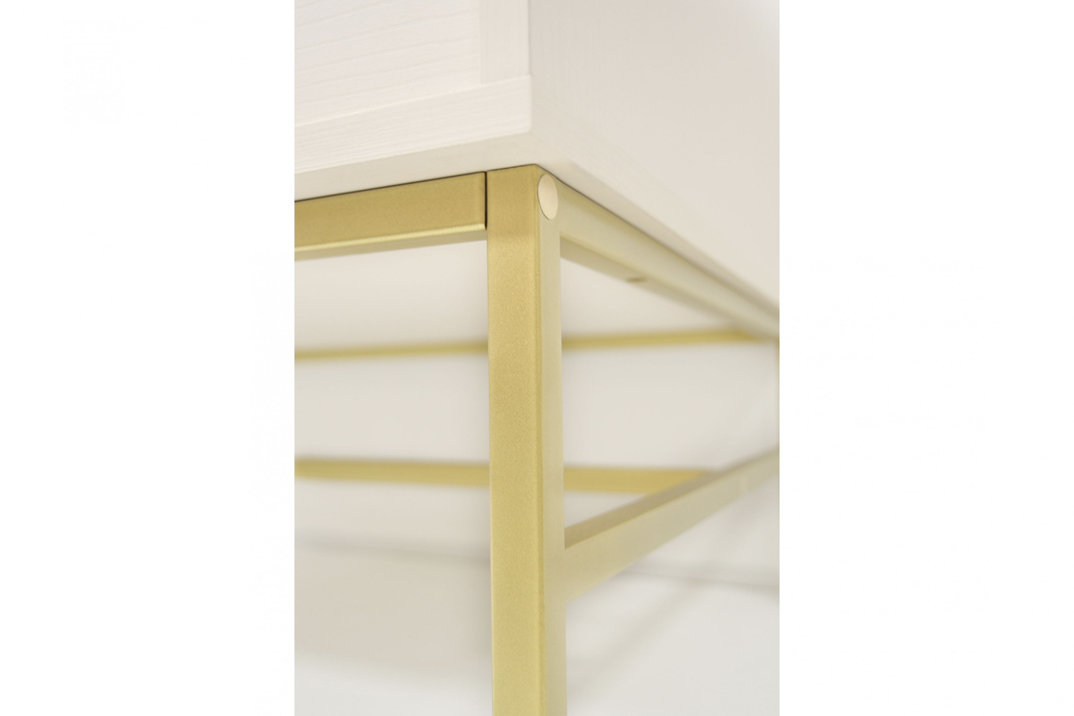 Komoda Lotina III 3F3S so zásuvkami 125 cm - Béžová Pieskový / zlaté nožičky Komoda Lotina III 3F3S so zásuvkami 125 cm - Béžová Pieskový / zlote nožičky