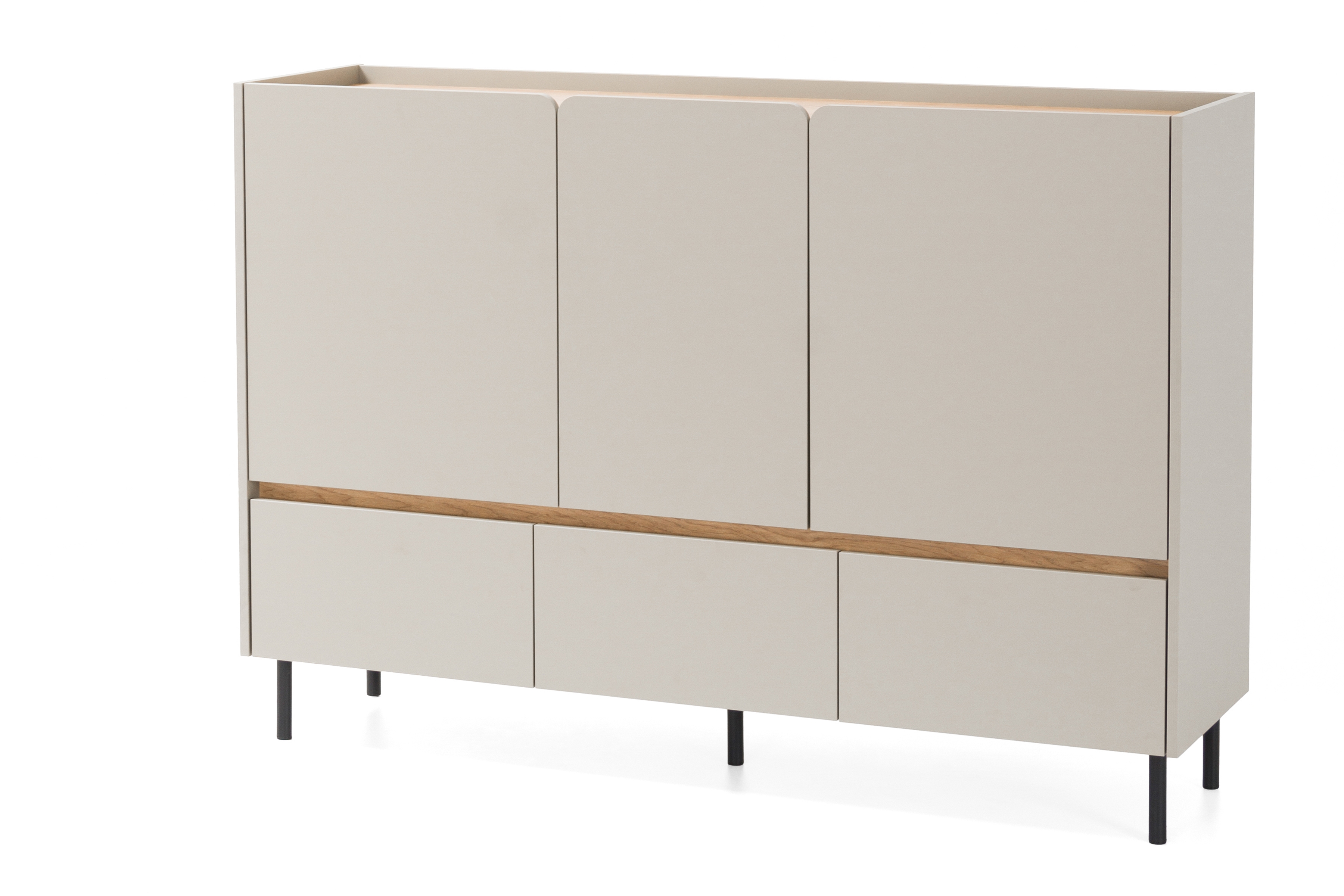 Komoda Luca 150 cm se zásuvkami - bez Pískový / dub olejowany Komoda Luca 7 se zásuvkami 150 cm - bez Pískový / dub olejowany