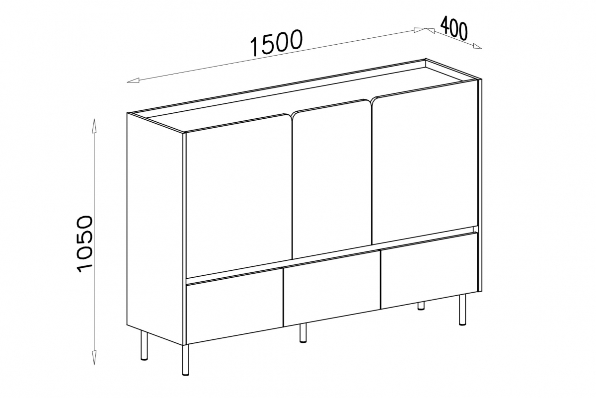Komoda Luca 150 cm se zásuvkami - bez Pískový / dub olejowany Komoda Luca 7 se zásuvkami 150 cm - bez Pískový / dub olejowany