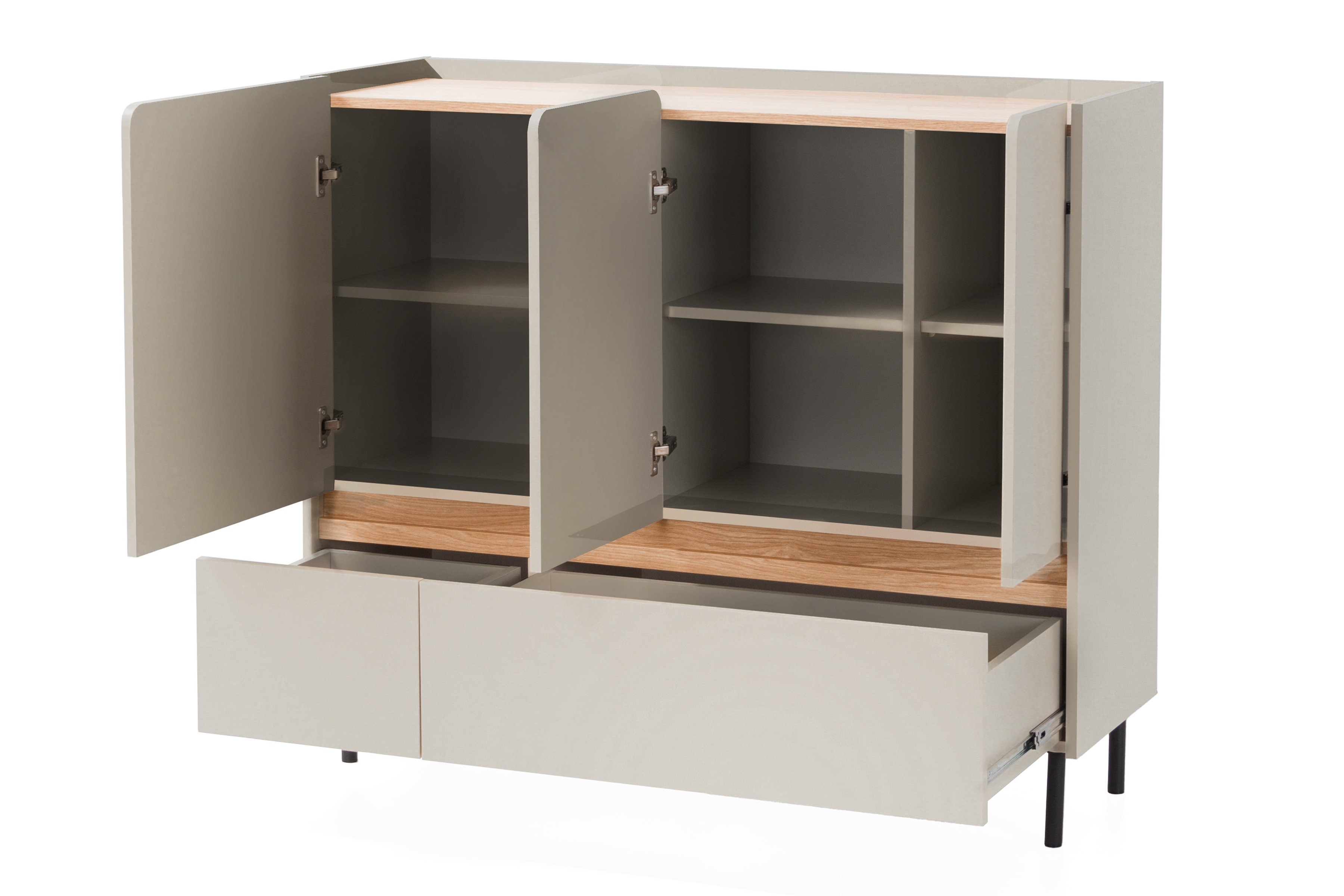 Komoda Luca 120 cm se zásuvkami - bez Pískový / dub olejowany Komoda Luca 8 se zásuvkami 120 cm - bez Pískový / dub olejowany