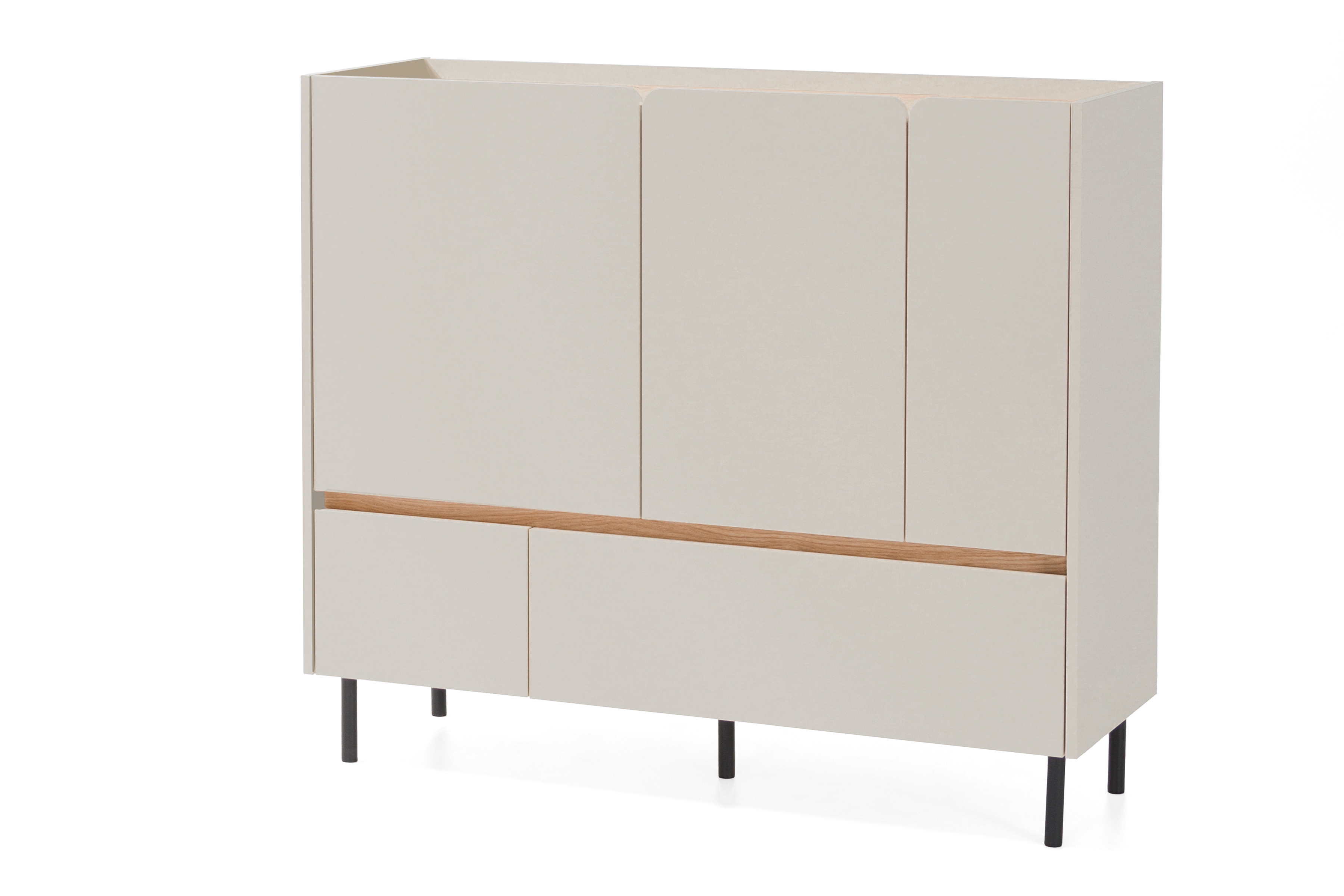 Komoda Luca 120 cm se zásuvkami - bez Pískový / dub olejowany Komoda Luca 8 se zásuvkami 120 cm - bez Pískový / dub olejowany