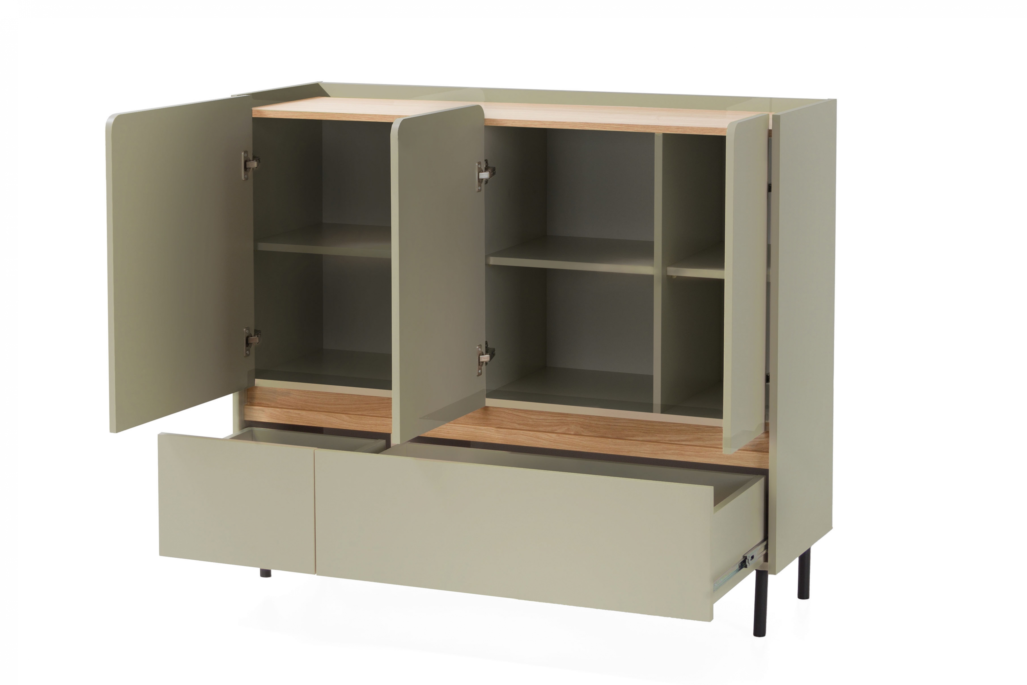 Komoda Luca 120 cm se zásuvkami - eukaliptus / dub baltic dune Komoda Luca 8 se zásuvkami 120 cm - eukaliptus / dub baltic dune