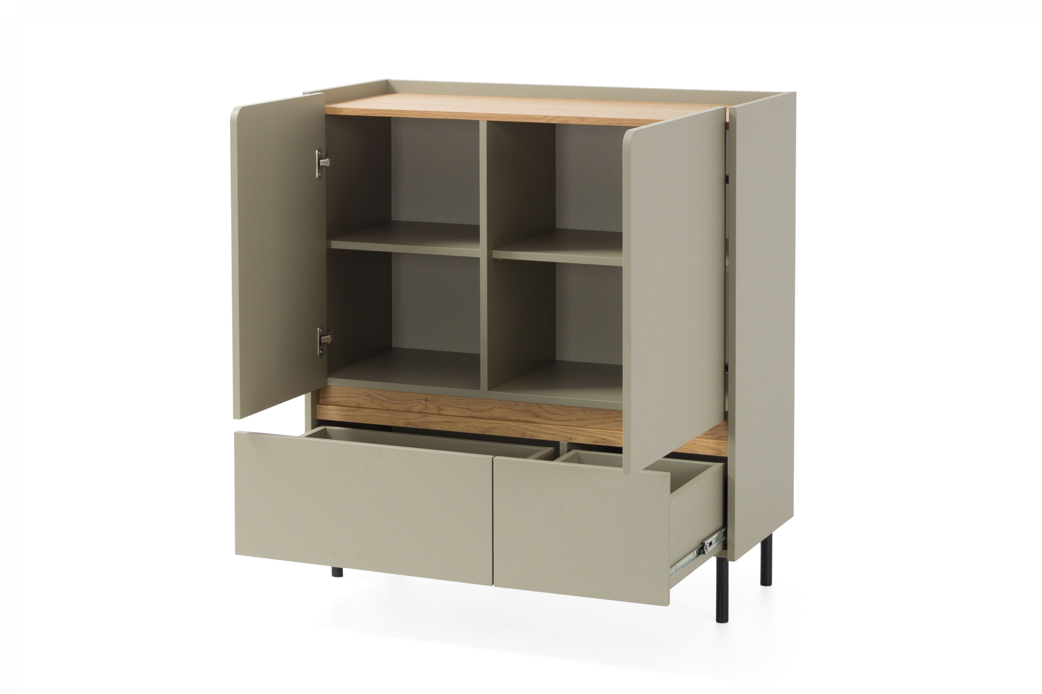 Komoda Luca 95 cm se zásuvkami - eukaliptus / dub baltic dune Komoda Luca 9 se zásuvkami 95 cm - eukaliptus / dub baltic dune