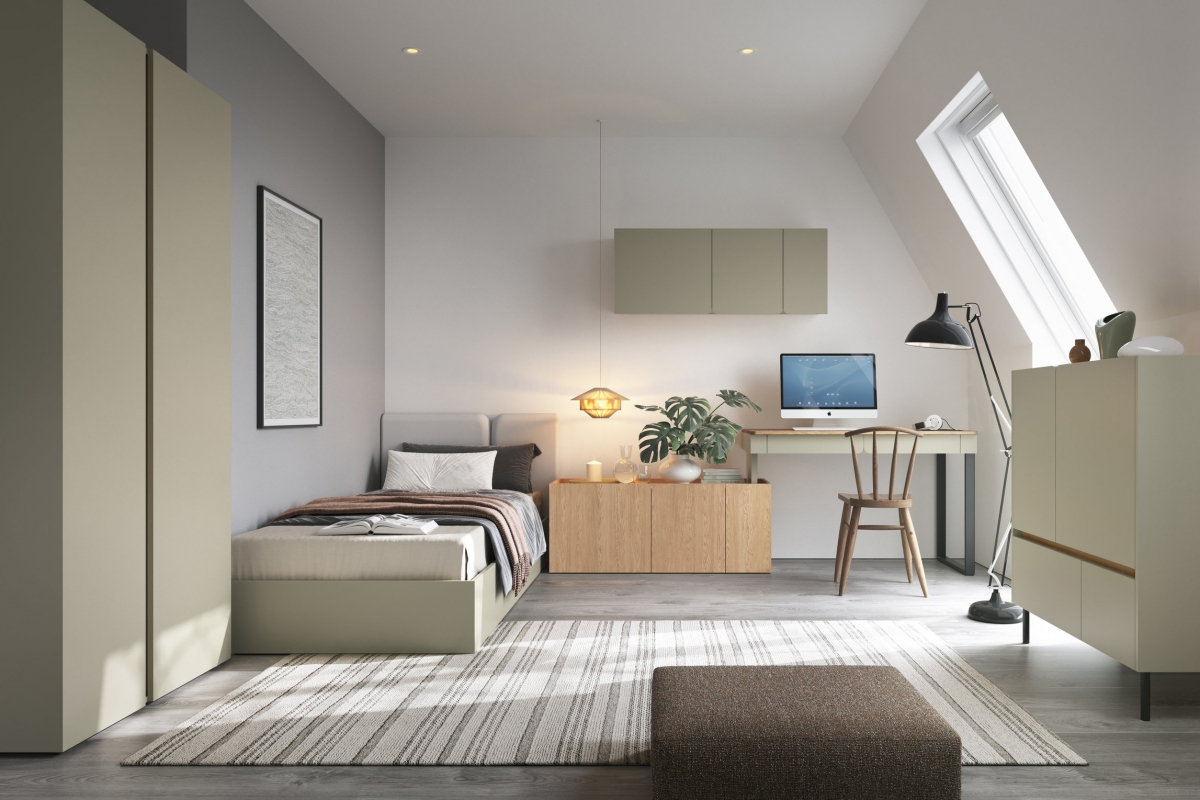 Komoda Luca 95 cm se zásuvkami - eukaliptus / dub baltic dune Komoda Luca 9 se zásuvkami 95 cm - eukaliptus / dub baltic dune