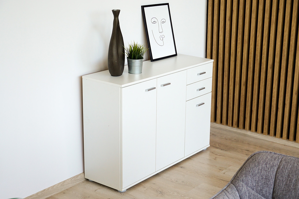 Komoda Luck I 106 cm - bílá Designová Komoda