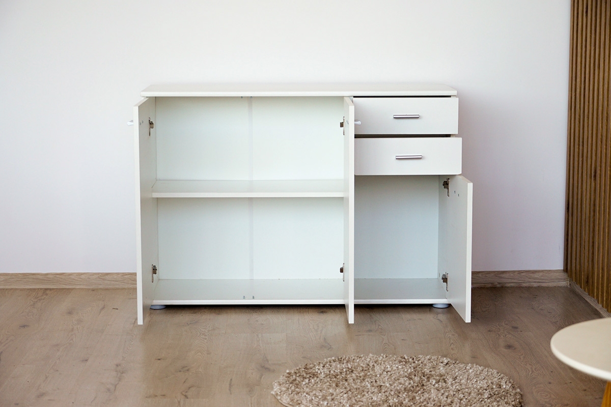 Komoda Luck I 106 cm - bílá funkční Komoda