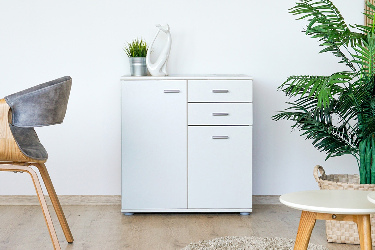 Komoda Luck II 71 cm - bílá Komoda do jídelny