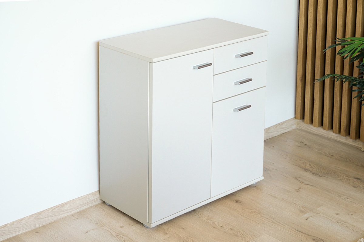 Komoda Luck II 71 cm - bílá prostorná Komoda