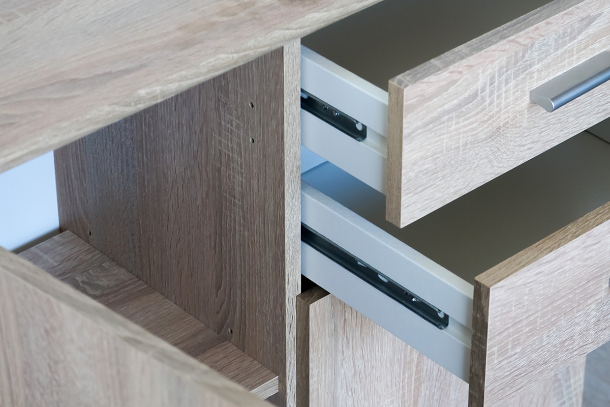 Komoda s dvoma zásuvkami Luck II - dub sonoma Detail