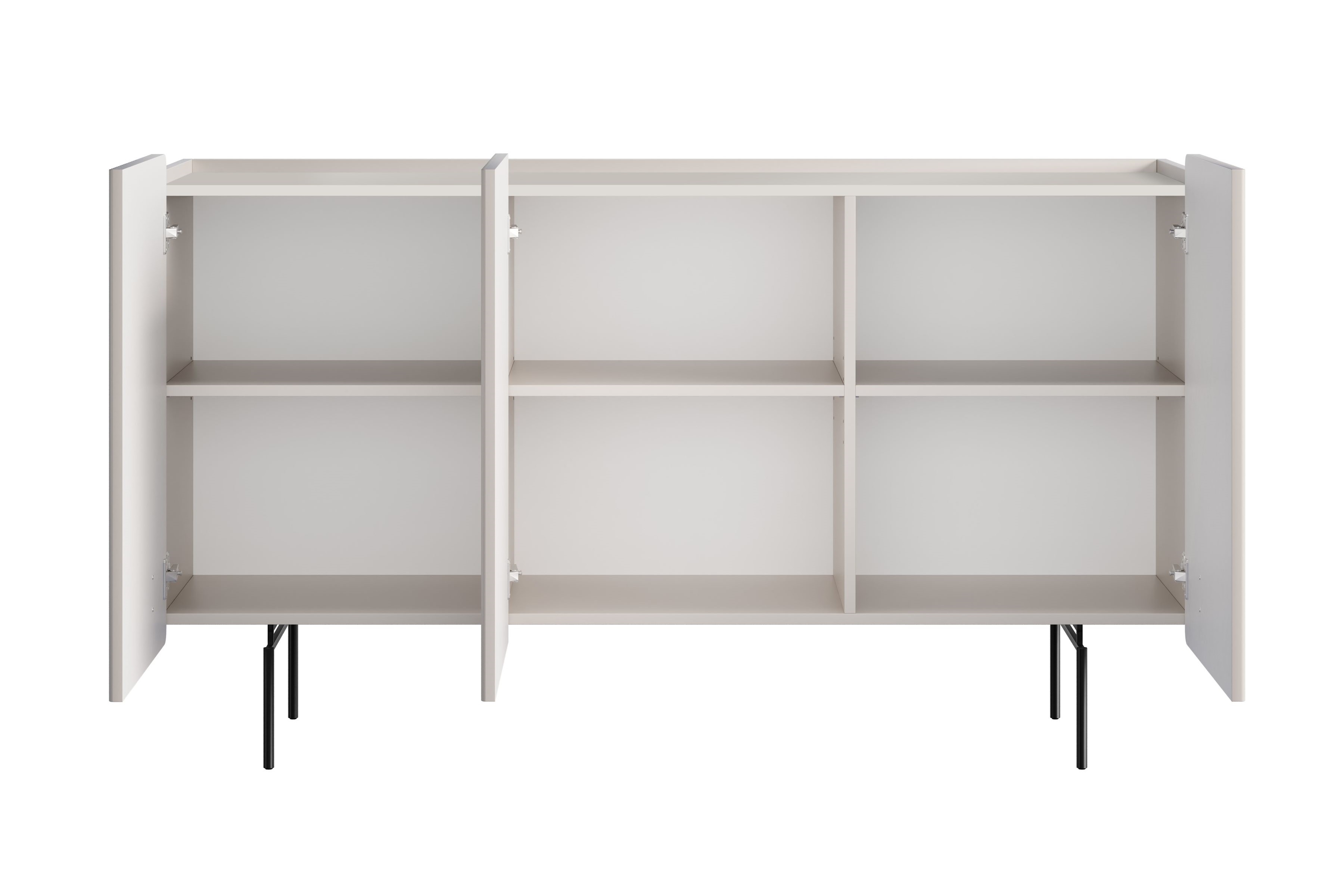 Komoda Malmi 150 cm - kašmírová / černé nožky Komoda Malmi 150 cm - kašmír / černá nozki