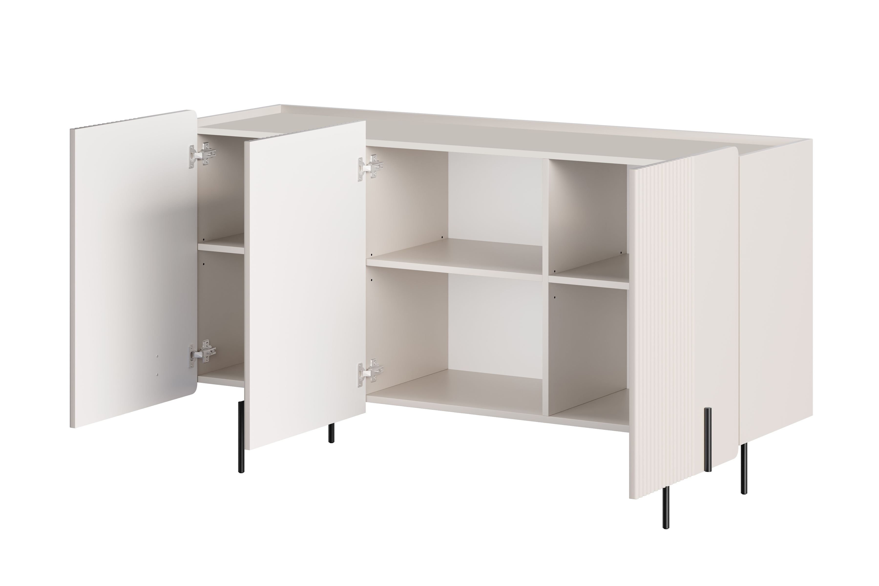 Komoda Malmi 150 cm - kašmírová / černé nožky Komoda Malmi 150 cm - kašmír / černá nozki