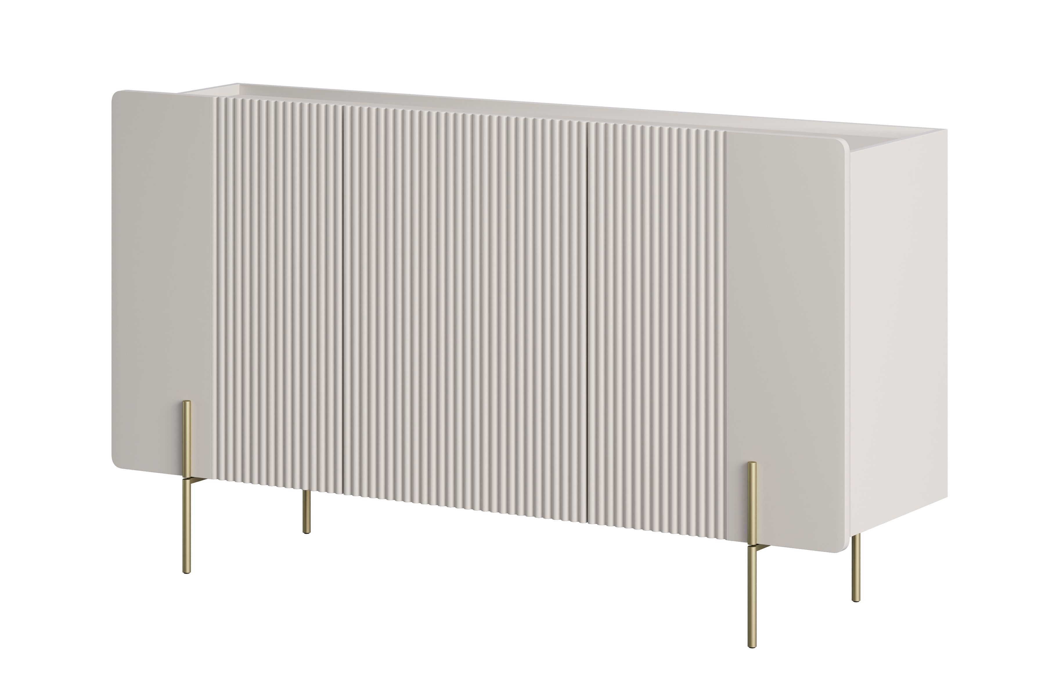 Komoda Malmi 150 cm - kašmírová / zlaté nožky Komoda Malmi 150 cm - kašmír / zlote nozki