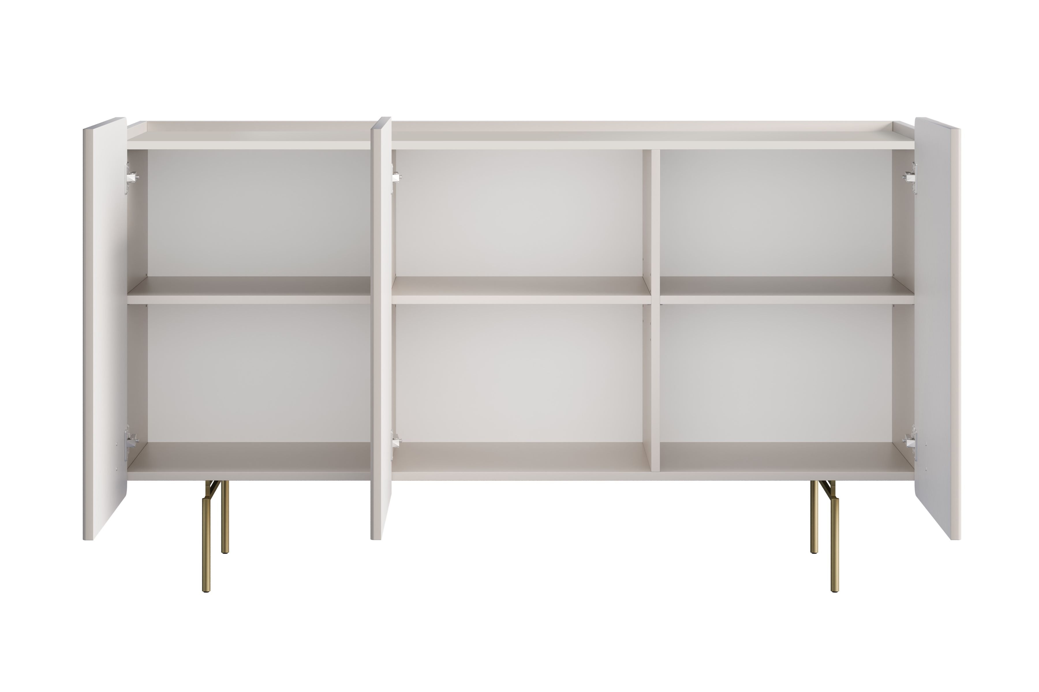 Komoda Malmi 150 cm - kašmírová / zlaté nožky Komoda Malmi 150 cm - kašmír / zlote nozki