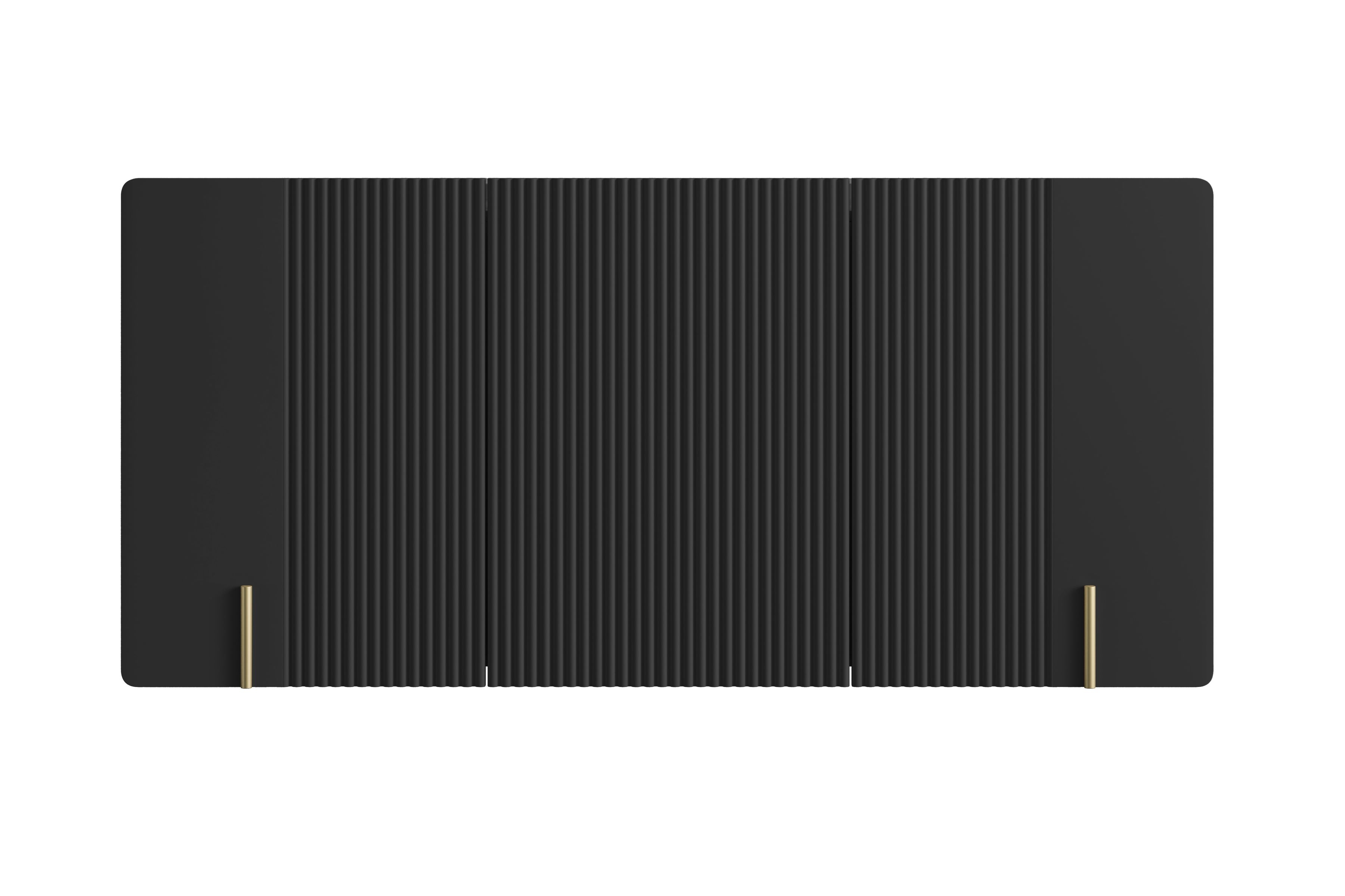 Závěsná komoda Malmi 150 cm - černý mat / zlatá Komoda Malmi 150 cm závěsná - černá mat / zlatá