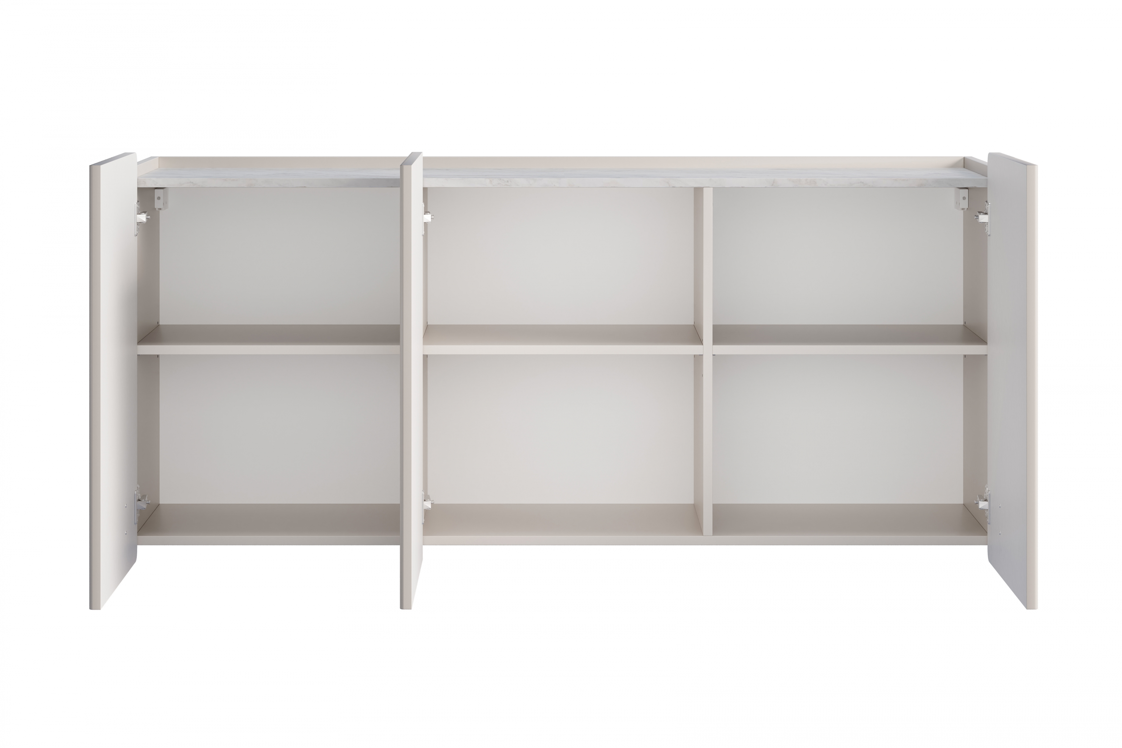 Závesná komoda Malmi 150 cm - kašmírová / crema bianca / čierna Komoda Malmi 150 cm závesná - kašmír / crema bianca / Čierny