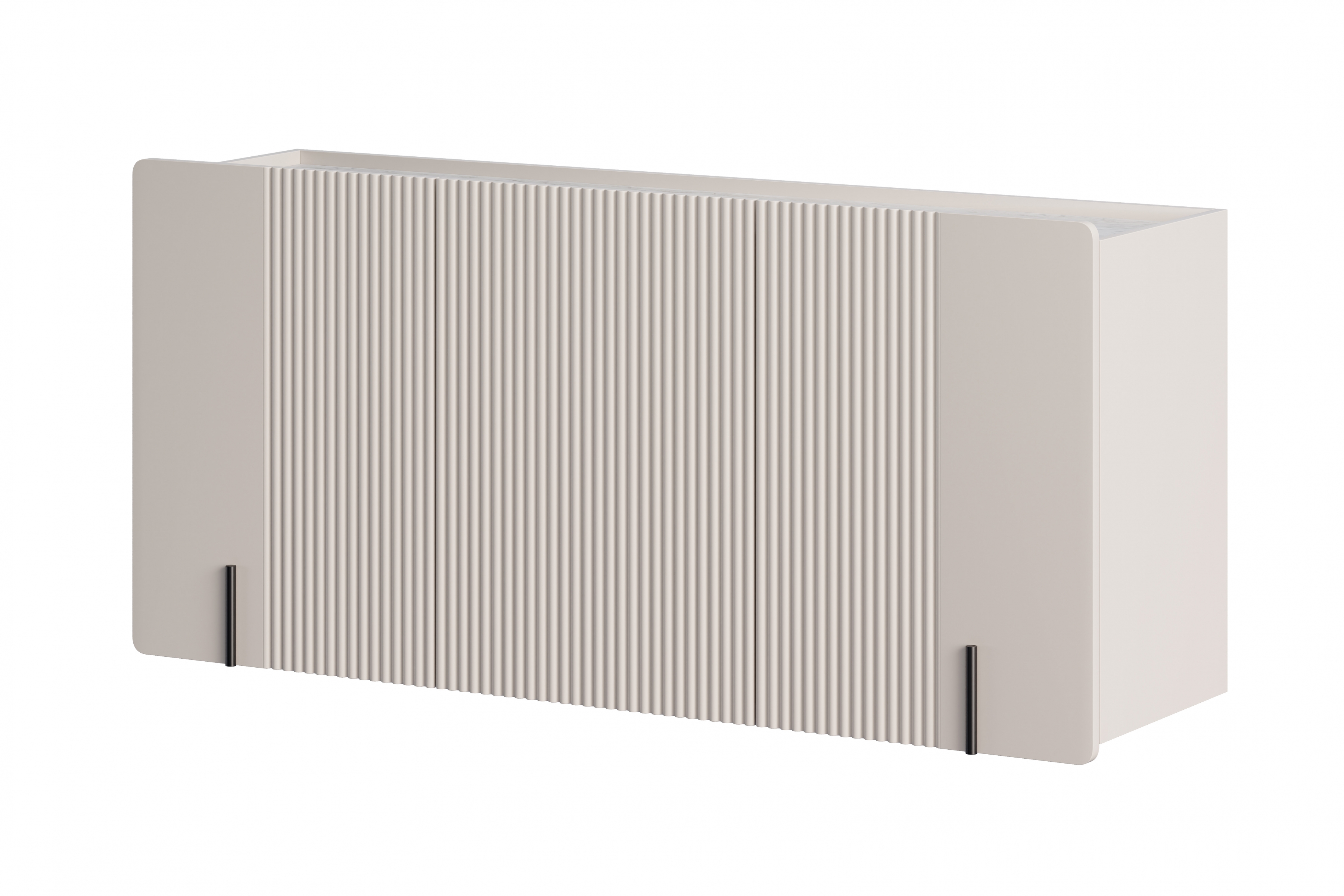 Závesná komoda Malmi 150 cm - kašmírová / crema bianca / čierna Komoda Malmi 150 cm závesná - kašmír / crema bianca / Čierny