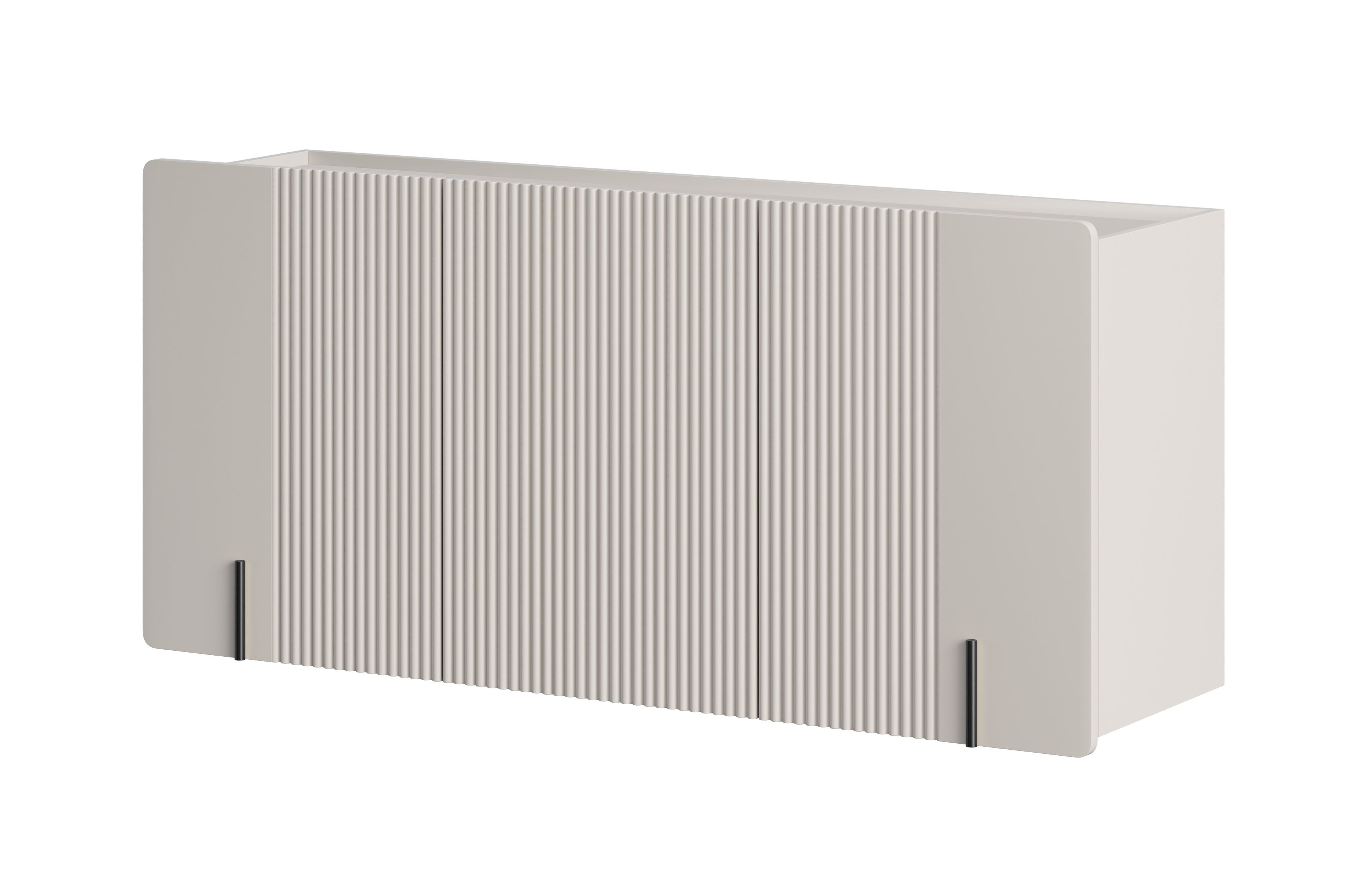 Závěsná komoda Malmi 150 cm - kašmírová / černá Komoda Malmi 150 cm závěsná - kašmír / černá