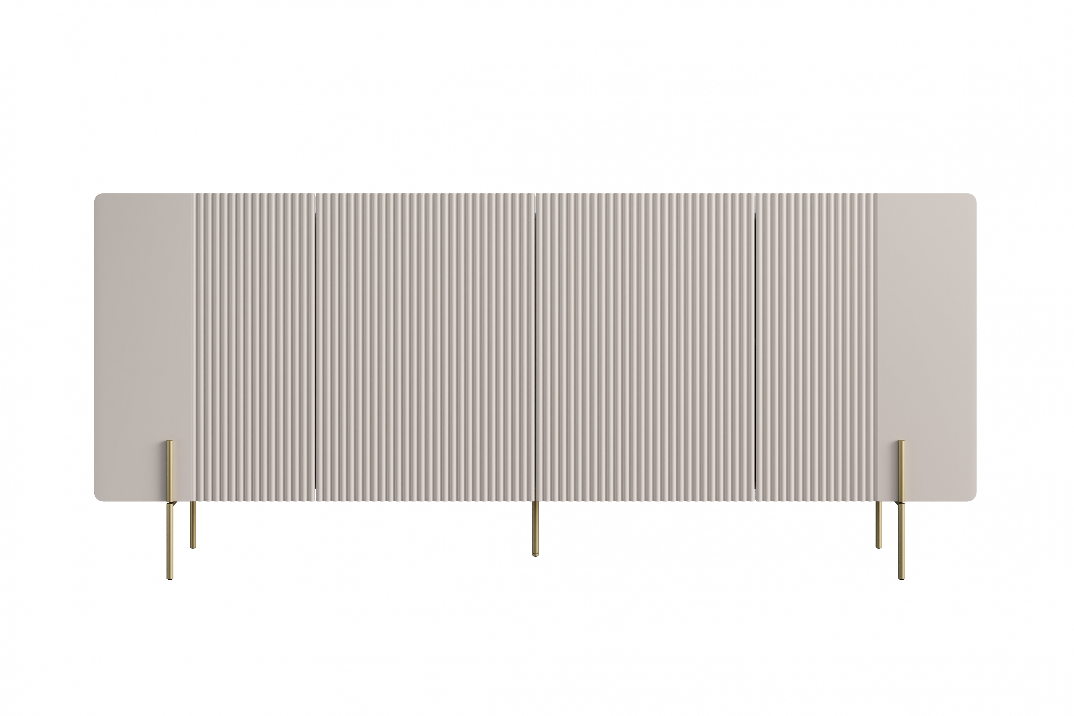 Komoda Malmi 200 cm - kašmírová / crema bianca / zlatá Komoda Malmi 200 cm - kašmír / crema bianca / zlote nozki