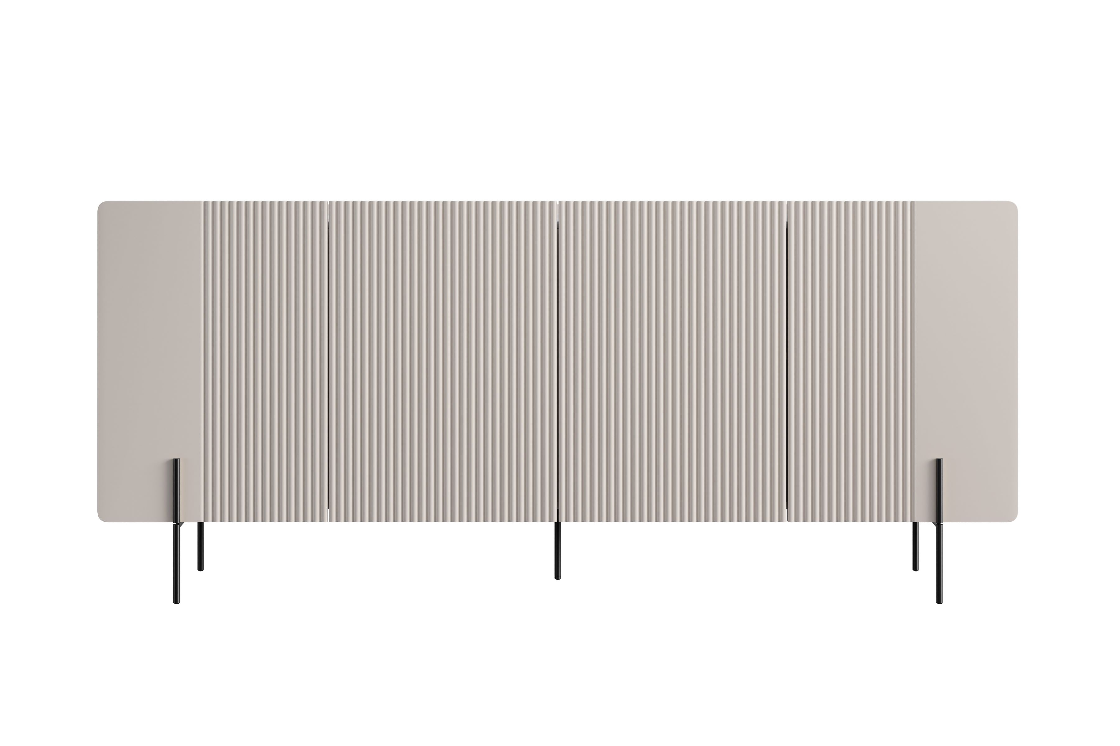 Komoda Malmi 200 cm - kašmírová / černé nožky Komoda Malmi 200 cm - kašmír / černá nozki
