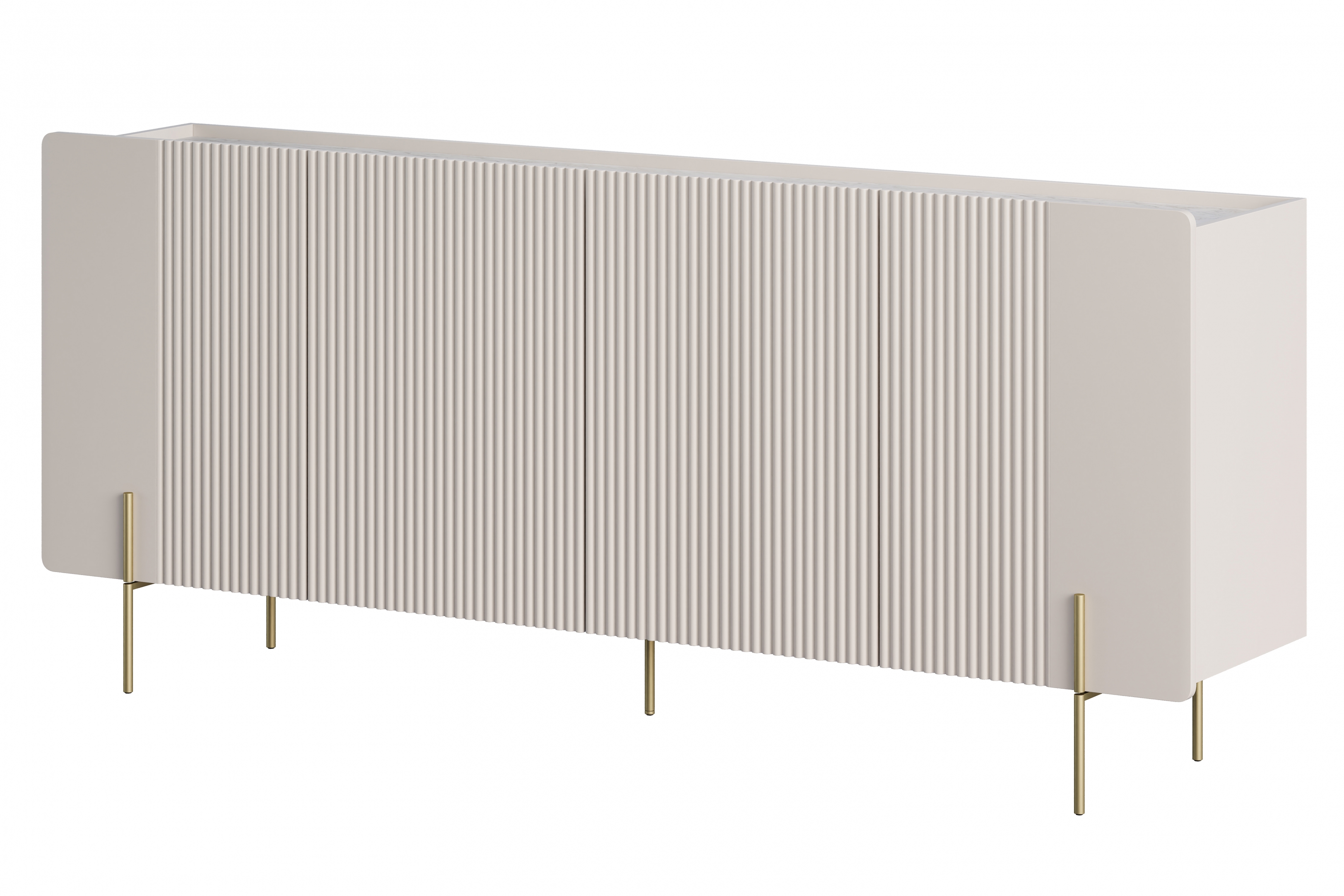 Komoda Malmi 200 cm - kašmír / čierny nozki - Limitovaná ponuka expozície Komoda Malmi 200 cm - kašmír / zlote nožičky - Limitovaná ponuka expozície