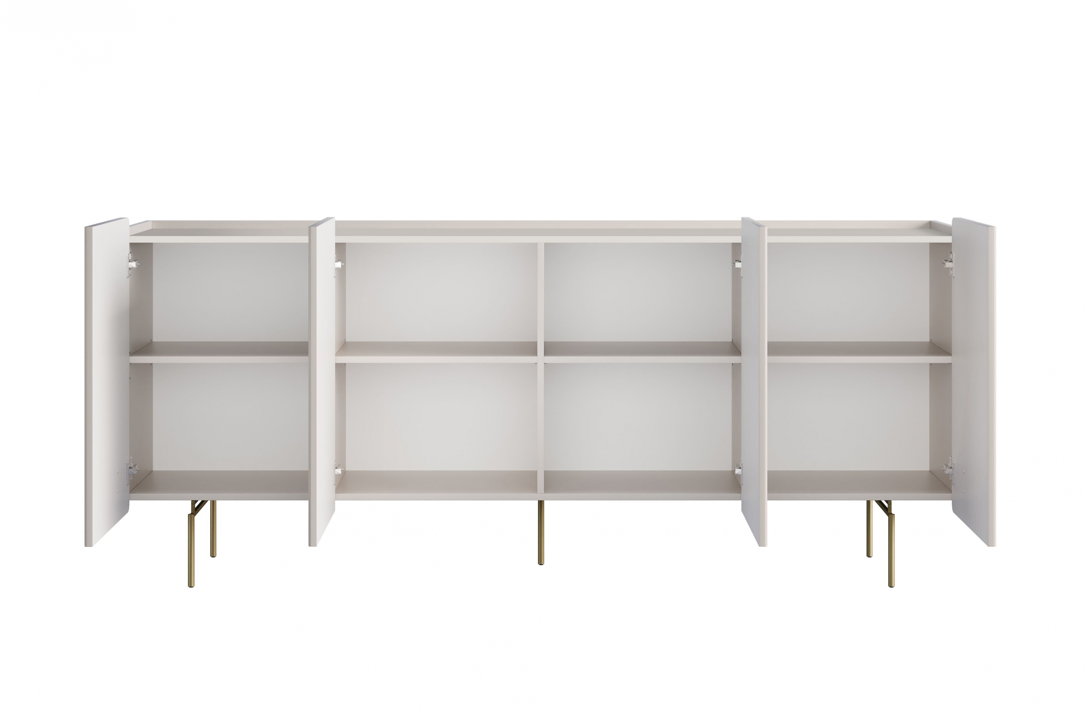 Komoda Malmi 200 cm - kašmír / čierny nozki - Limitovaná ponuka expozície Komoda Malmi 200 cm - kašmír / zlote nožičky - Limitovaná ponuka expozície