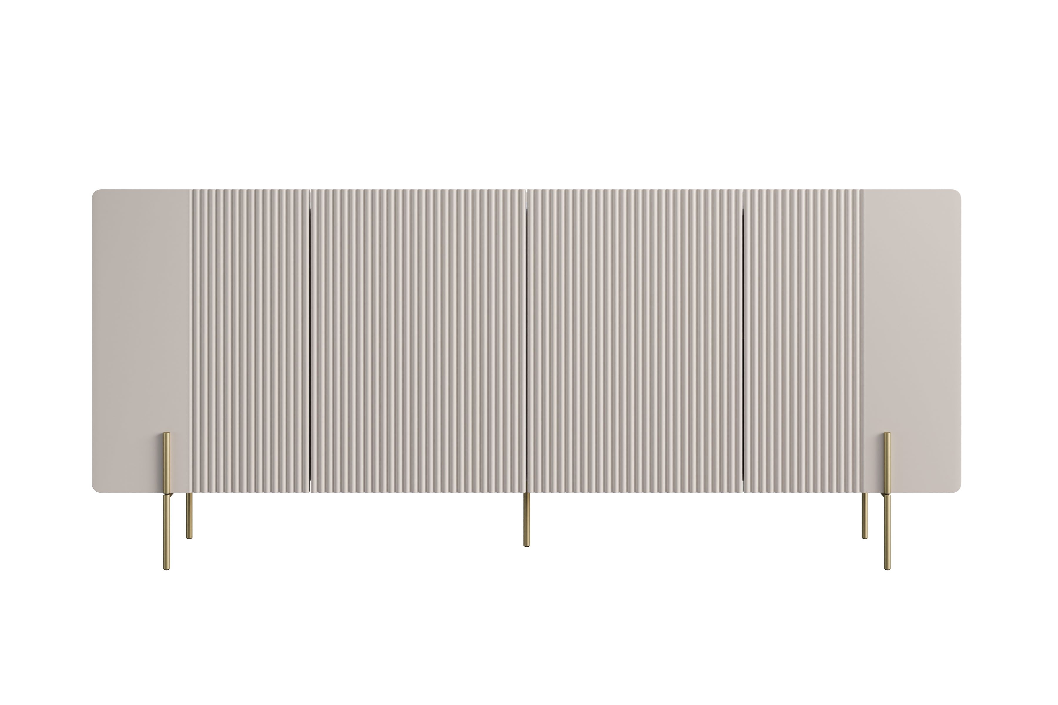 Komoda Malmi 200 cm - kašmírová / zlaté nožky Komoda Malmi 200 cm - kašmír / zlote nozki