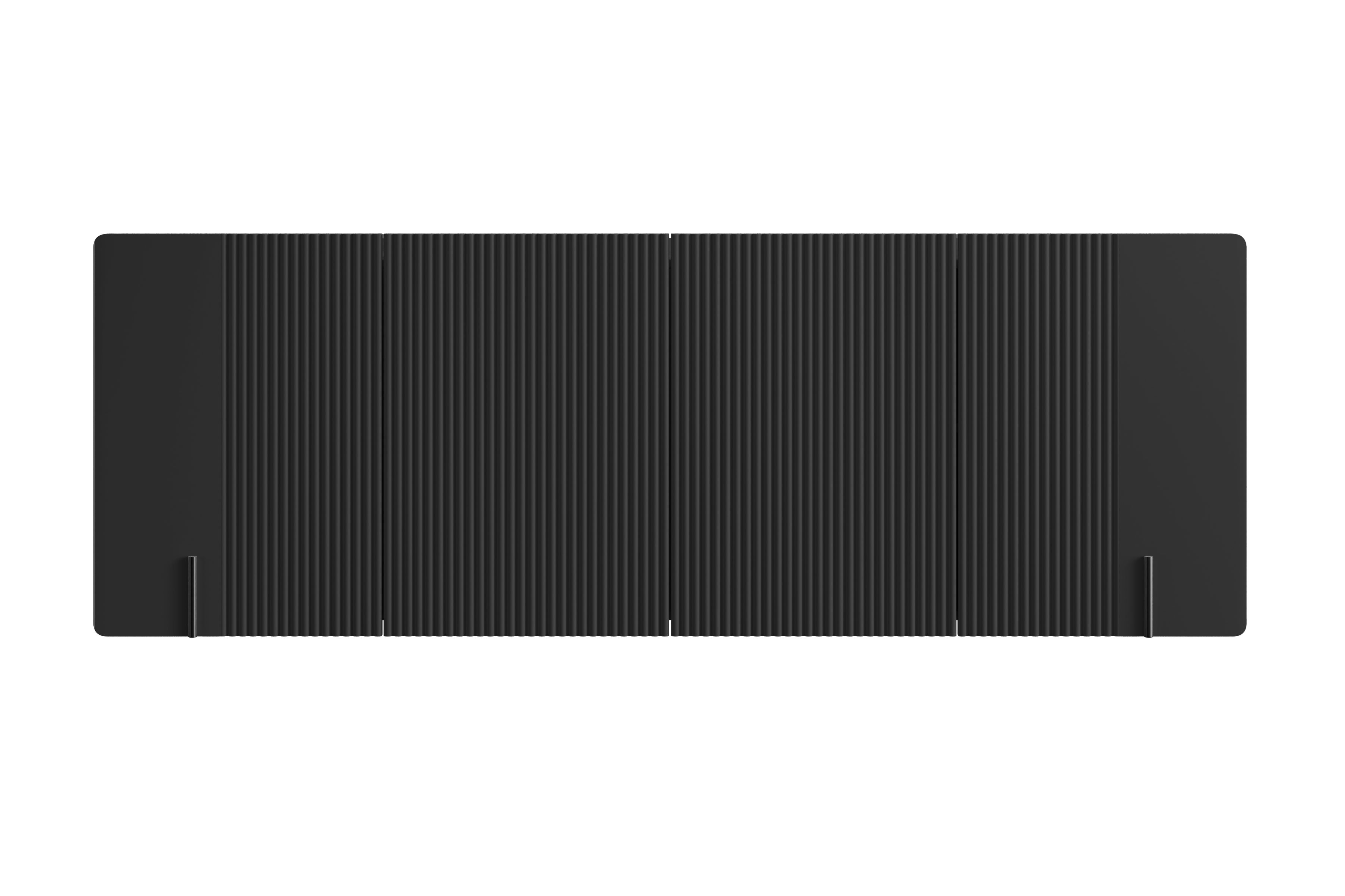 Závěsná komoda Malmi 200 cm - černý mat / černá Komoda Malmi 200 cm závěsná - černá mat / černá