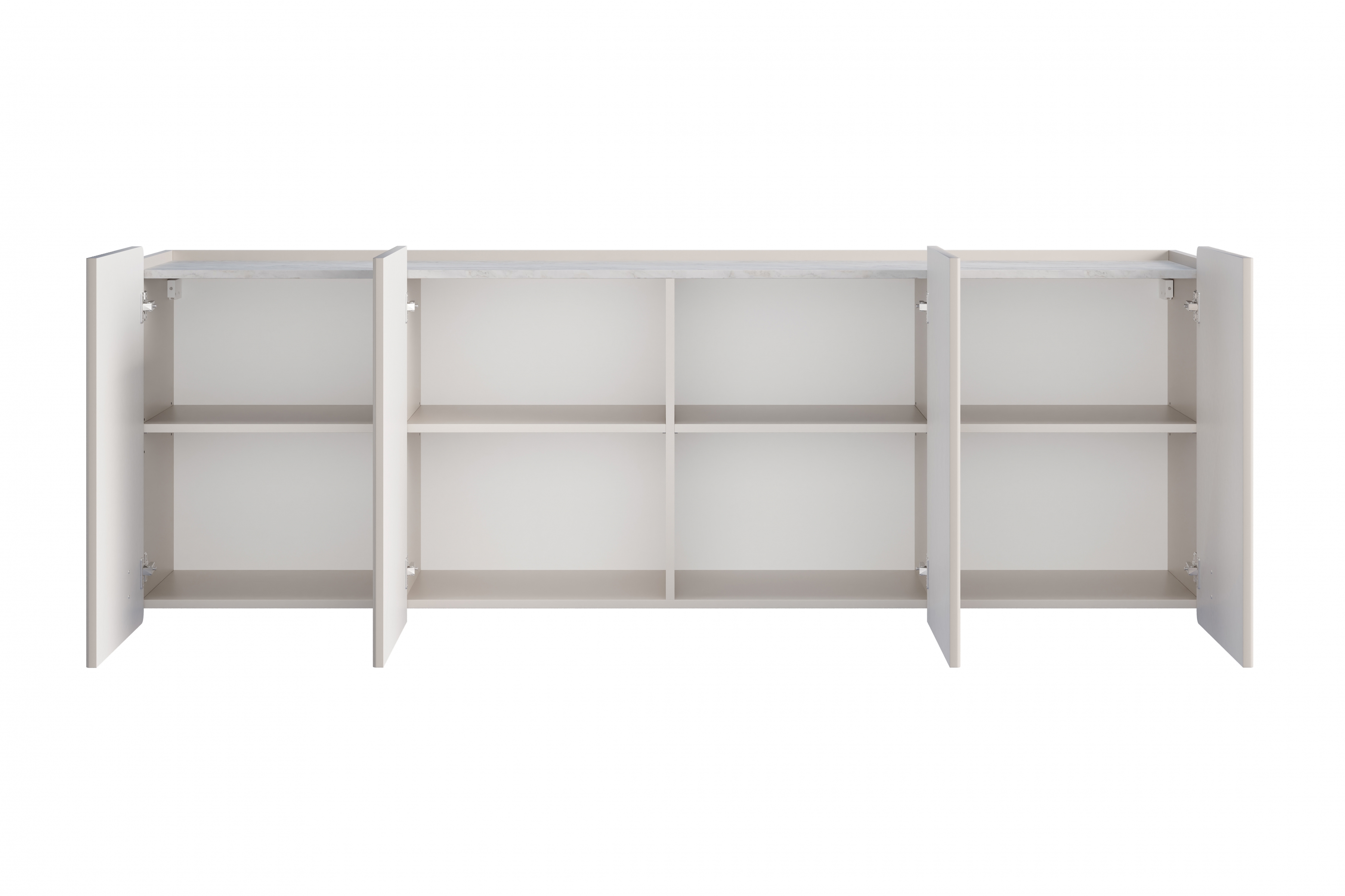 Závesná komoda Malmi 200 cm - kašmírová / crema bianca / čierna Komoda Malmi 200 cm závesná - kašmír / crema bianca / Čierny