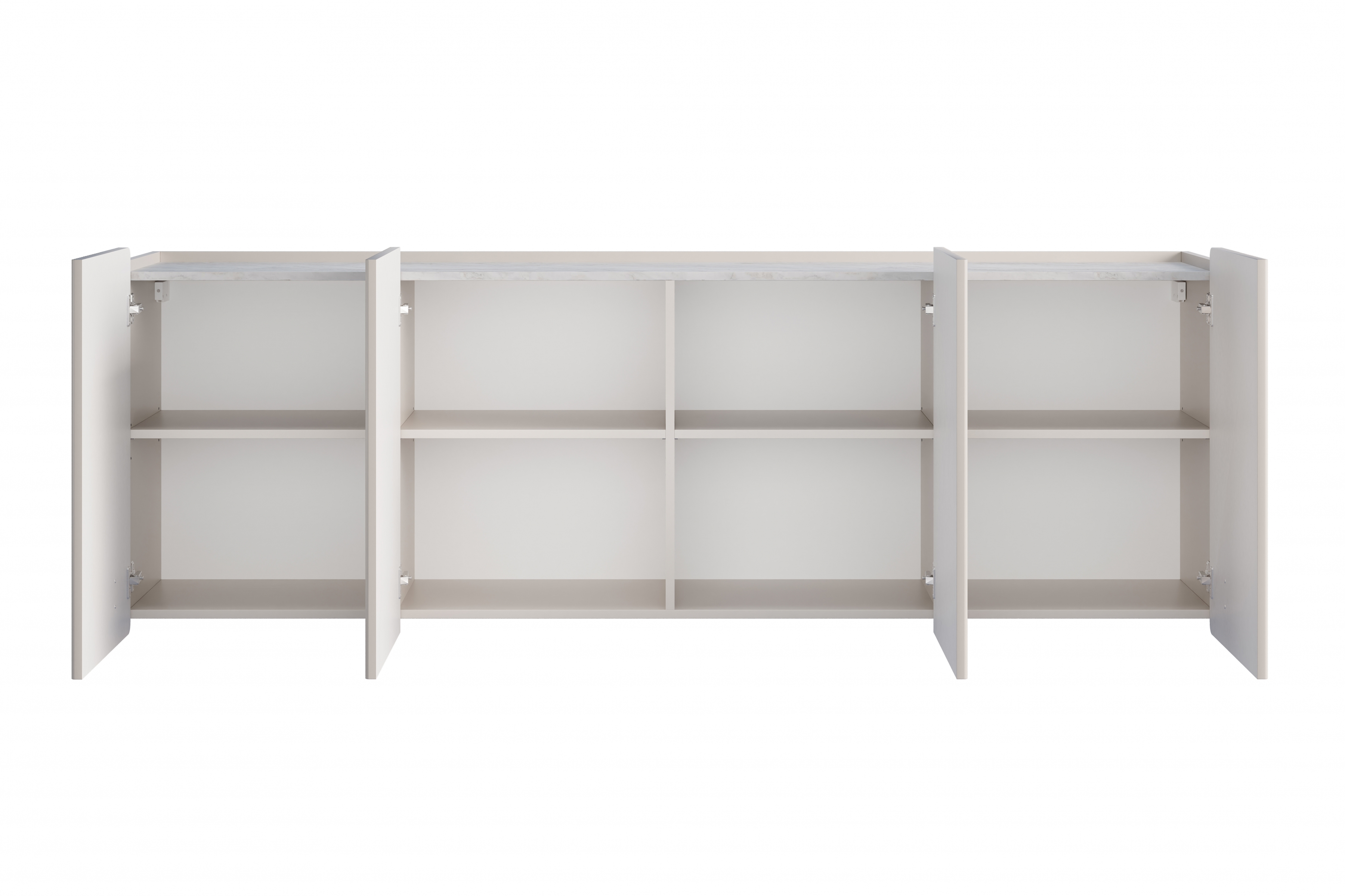 Závesná komoda Malmi 200 cm - kašmírová / crema bianca / zlatá Komoda Malmi 200 cm závesná - kašmír / crema bianca / zlaté