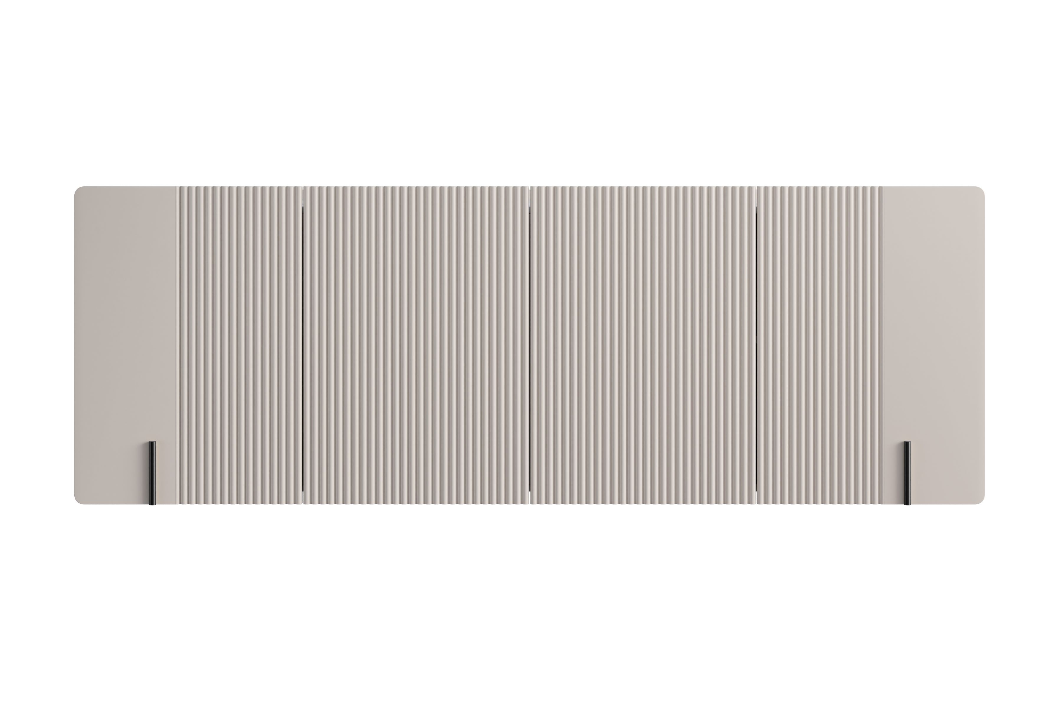 Závěsná komoda Malmi 200 cm - kašmírová / černá Komoda Malmi 200 cm závěsná - kašmír / černá