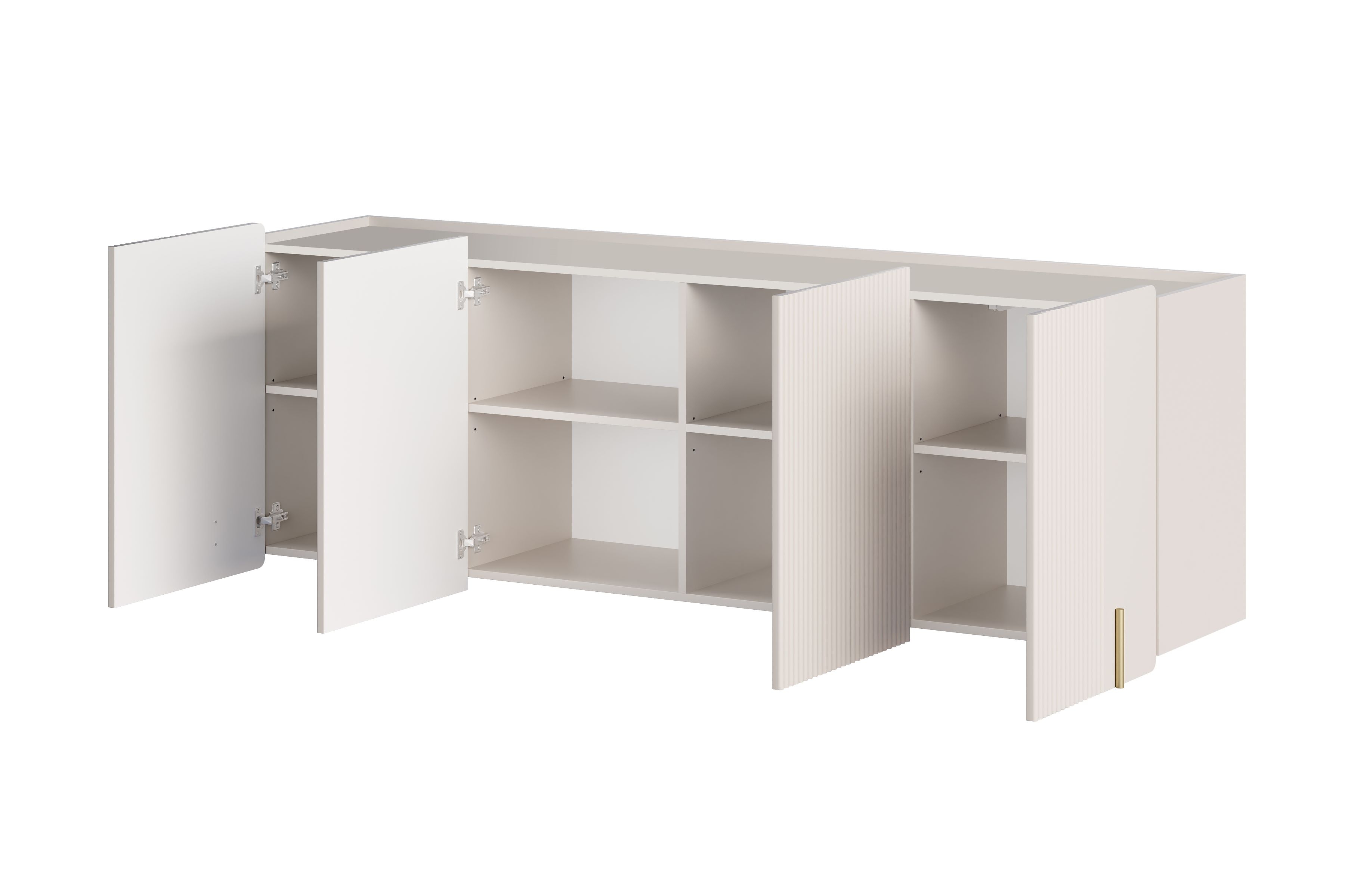 Závěsná komoda Malmi 200 cm - kašmírová / zlatá Komoda Malmi 200 cm závěsná - kašmír / zlatá