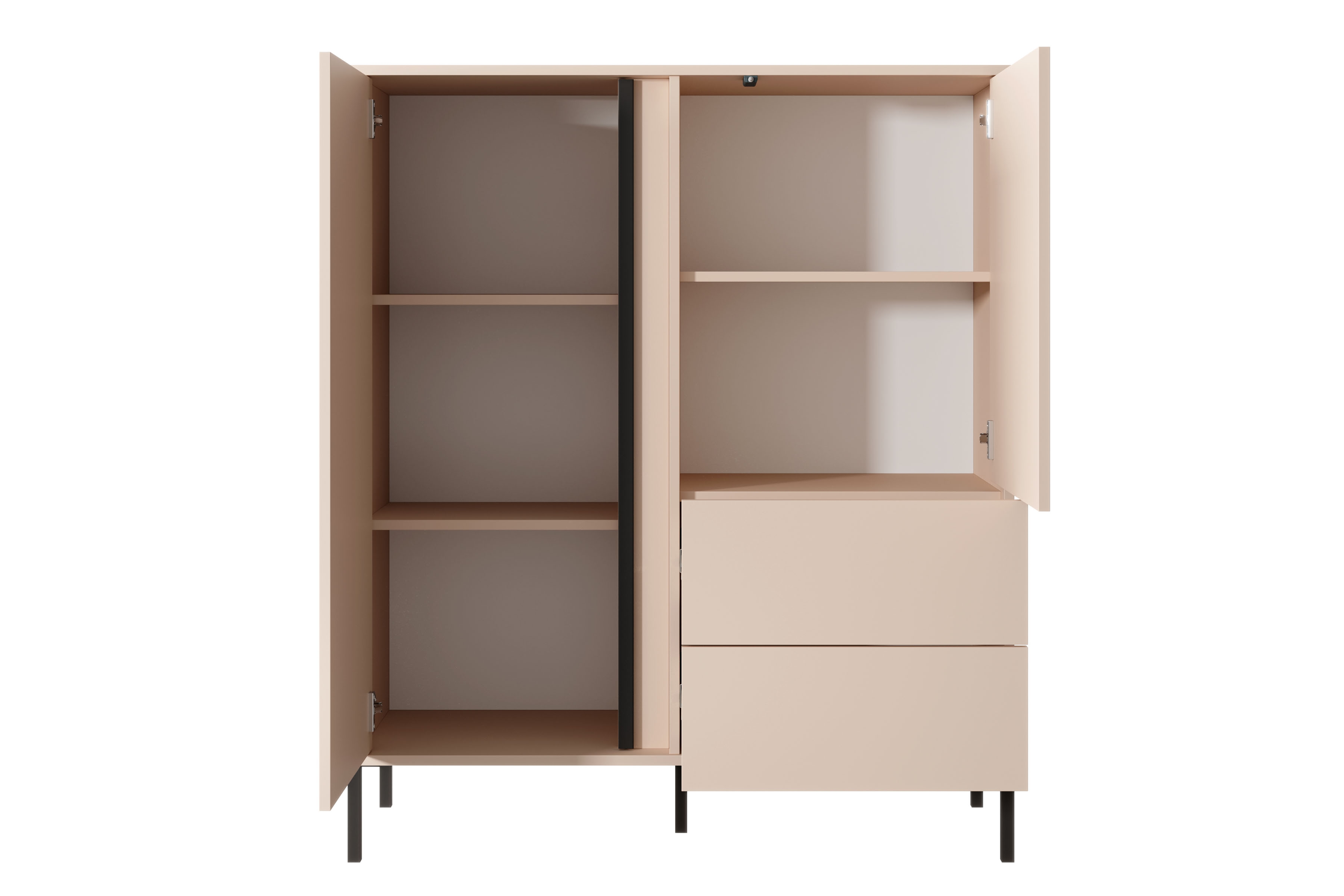 Vysoká komoda Nifan 103 cm - béžová Komoda Nifan vysoká 103 cm - Béžová