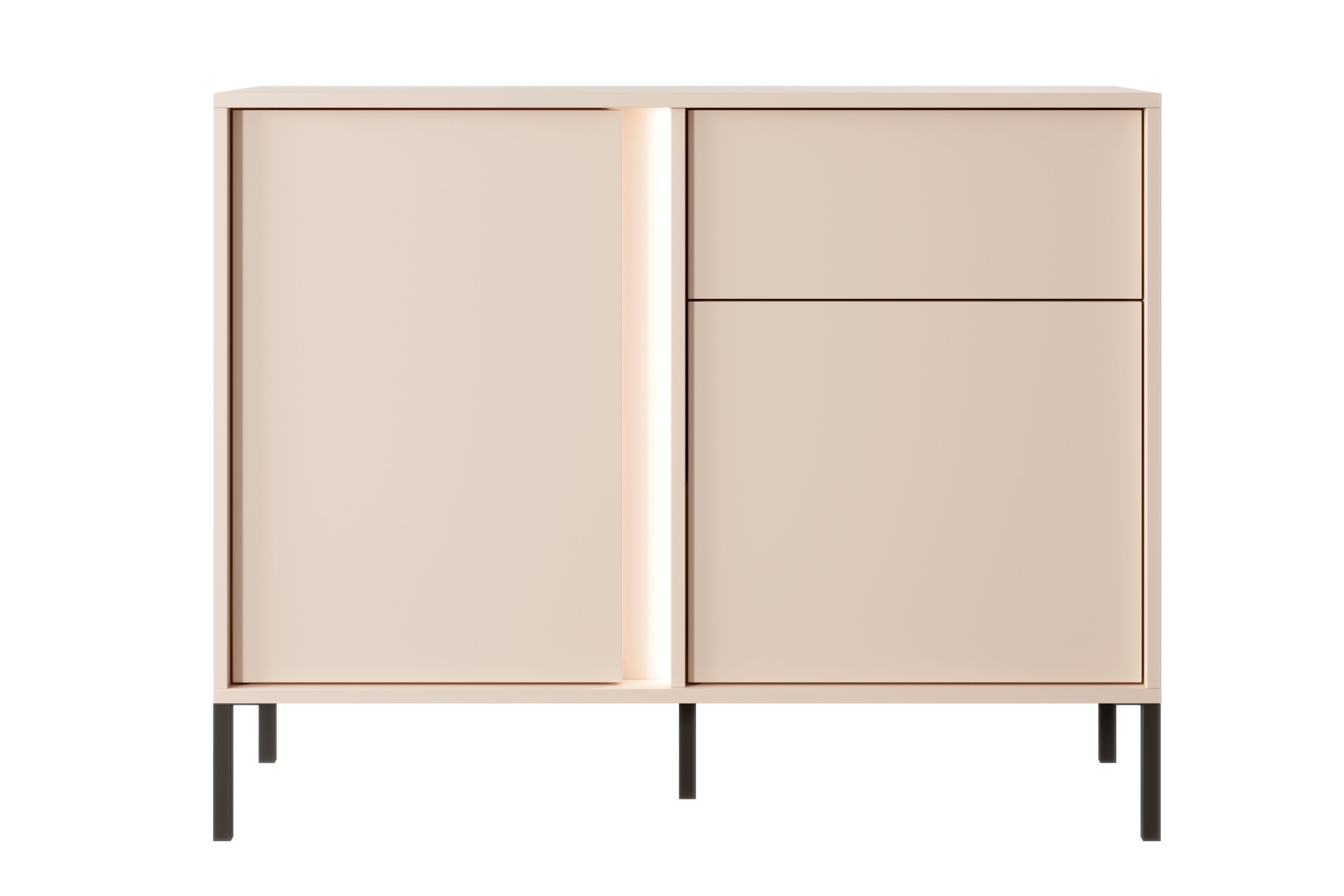 Komoda Nifan 103 cm se zásuvkou - béžová Komoda Nifan z szuflada 103 cm - Béžová