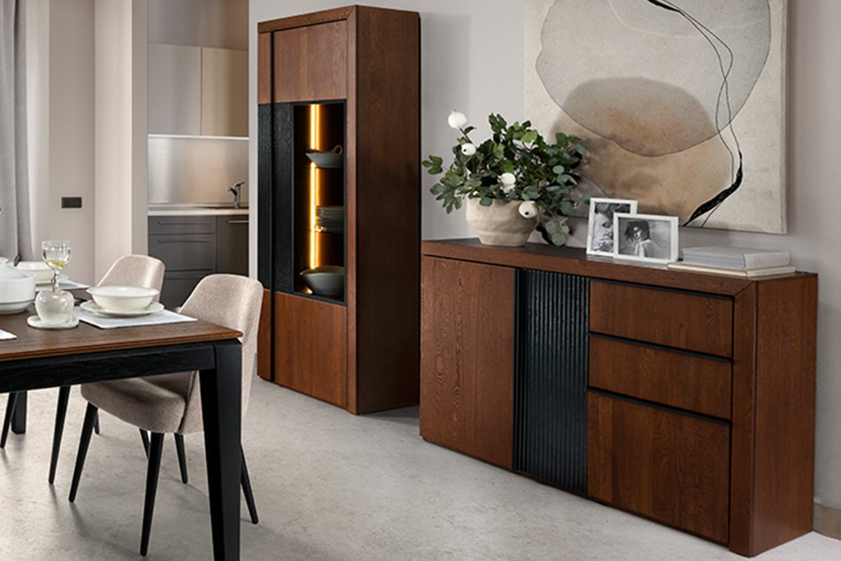 Komoda Paris 130 cm se zásuvkami - dub antický Komoda Paris se zásuvkami 130 cm - dub antický