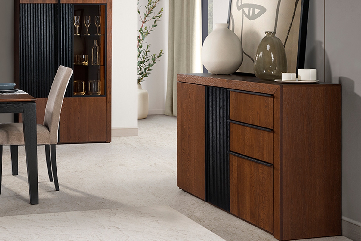 Komoda Paris 130 cm se zásuvkami - dub antický Komoda Paris se zásuvkami 130 cm - dub antický