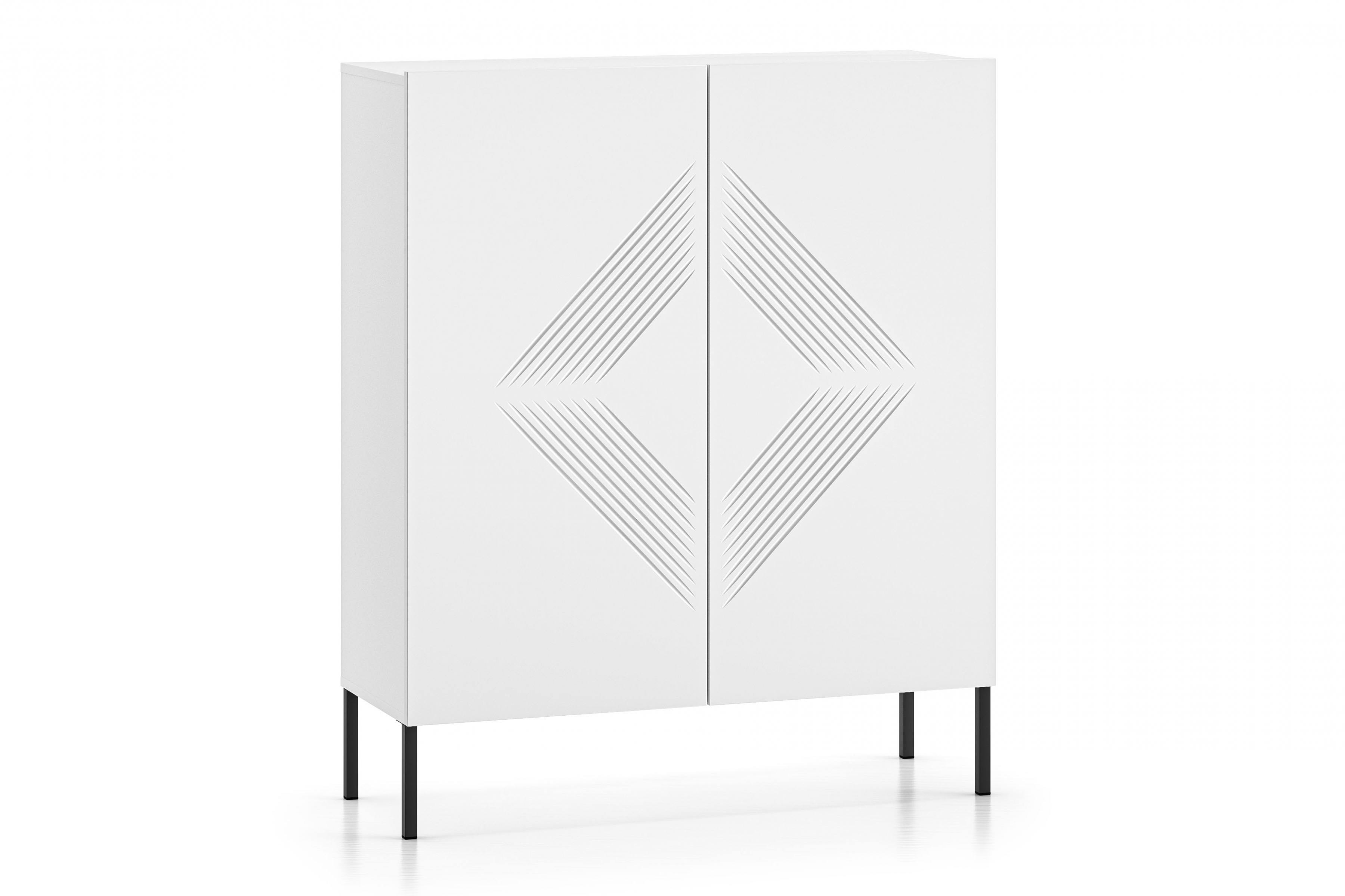 Komoda Pingli 100 cm - bílý mat / černé nohy Komoda Pingli 01 - 100 cm - Bílý mat / černé Nohy