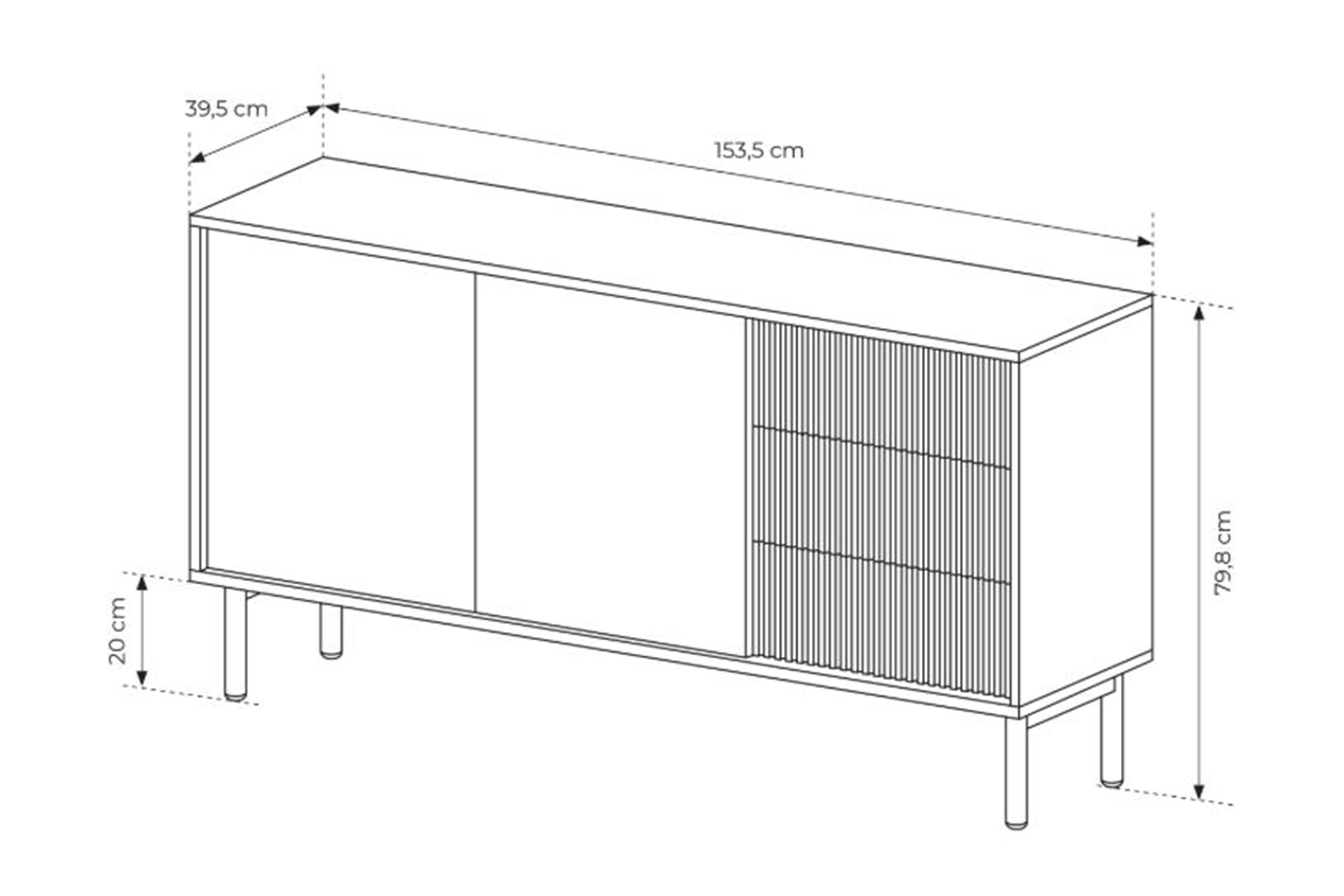 Komoda Rivio 153 cm se zásuvkami - dub cremona Komoda Rivio 153 cm se zásuvkami - dub cremona