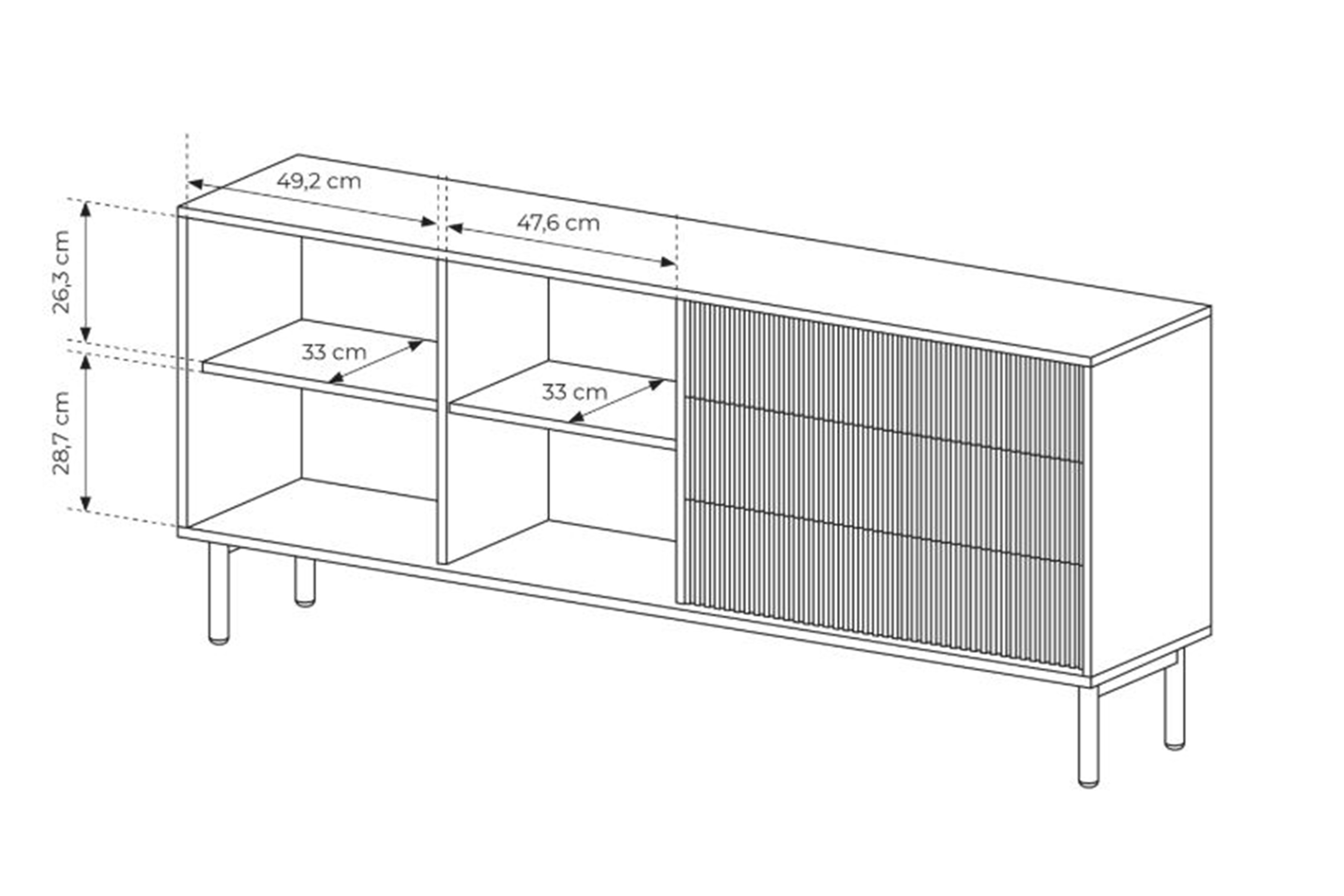 Komoda Rivio 187 cm so zásuvkami - dub cremona Komoda Rivio 187 cm so zásuvkami - Dub cremona