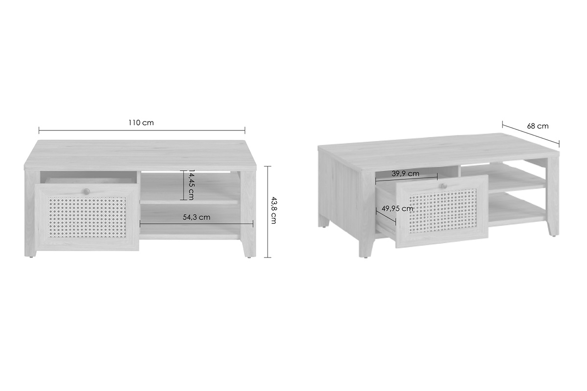 Komoda TV jednodverová so zásuvkou i wneka Selia 01 - jackson hikory / amadeus Komoda TV jednodverová so zásuvkou i wneka Selia 01 - jackson hikory / amadeus - Rozmery