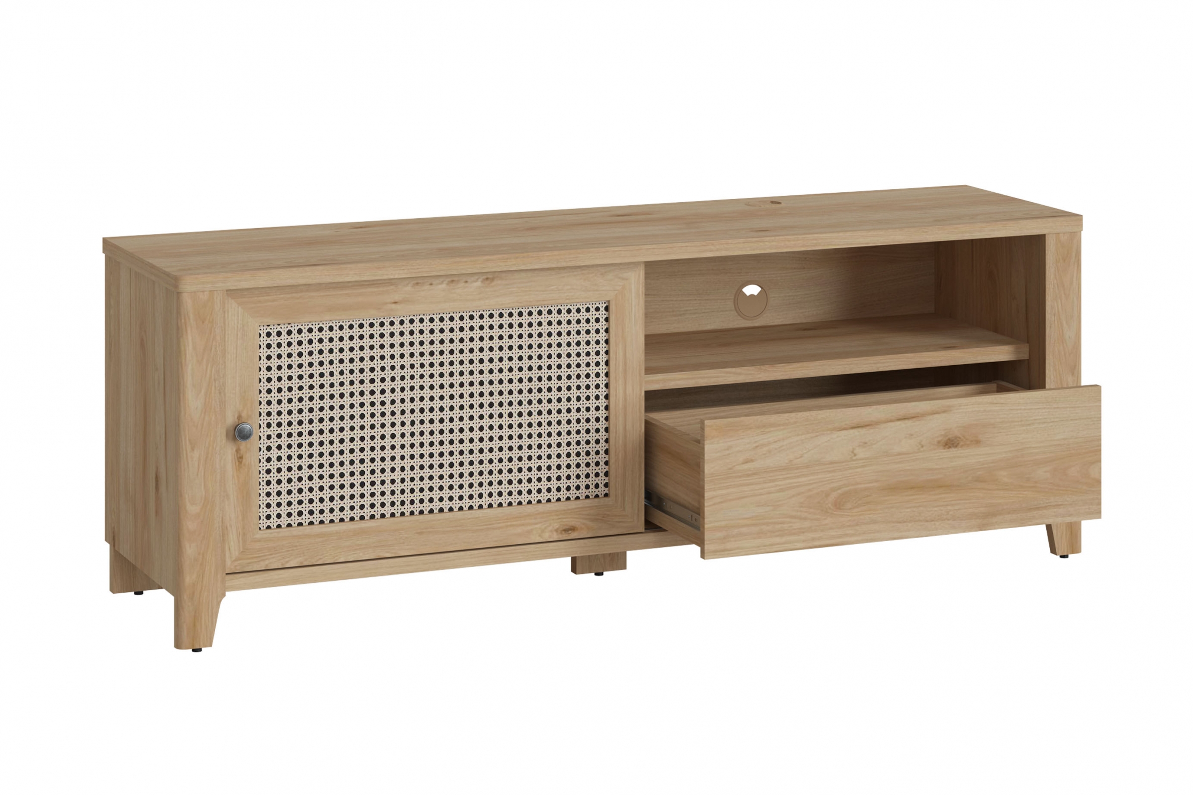 Komoda TV jednodverová so zásuvkou i wneka Selia 01 - jackson hikory / amadeus Komoda TV Selia 158 cm z szuflada - jackson hikory / amadeus