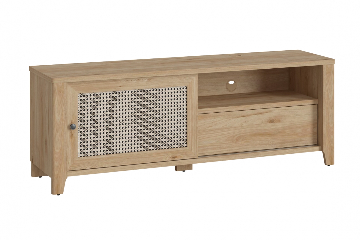 Komoda TV jednodverová so zásuvkou i wneka Selia 01 - jackson hikory / amadeus Komoda TV Selia 158 cm z szuflada - jackson hikory / amadeus