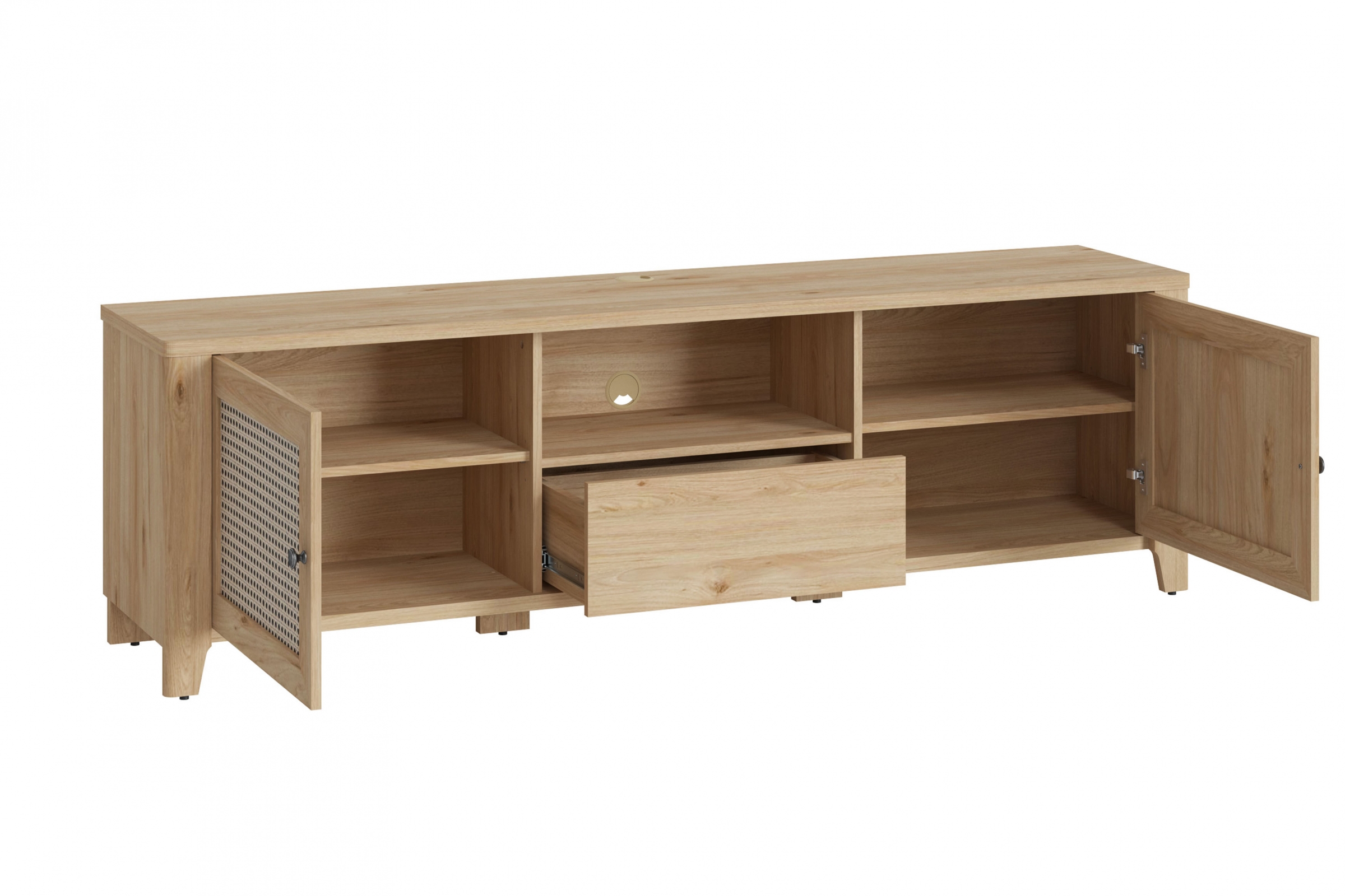 Komoda TV dvojdverová so zásuvkou i wneka Selia 03 - jackson hikory / amadeus Komoda TV Selia 188 cm z szuflada - jackson hikory / amadeus