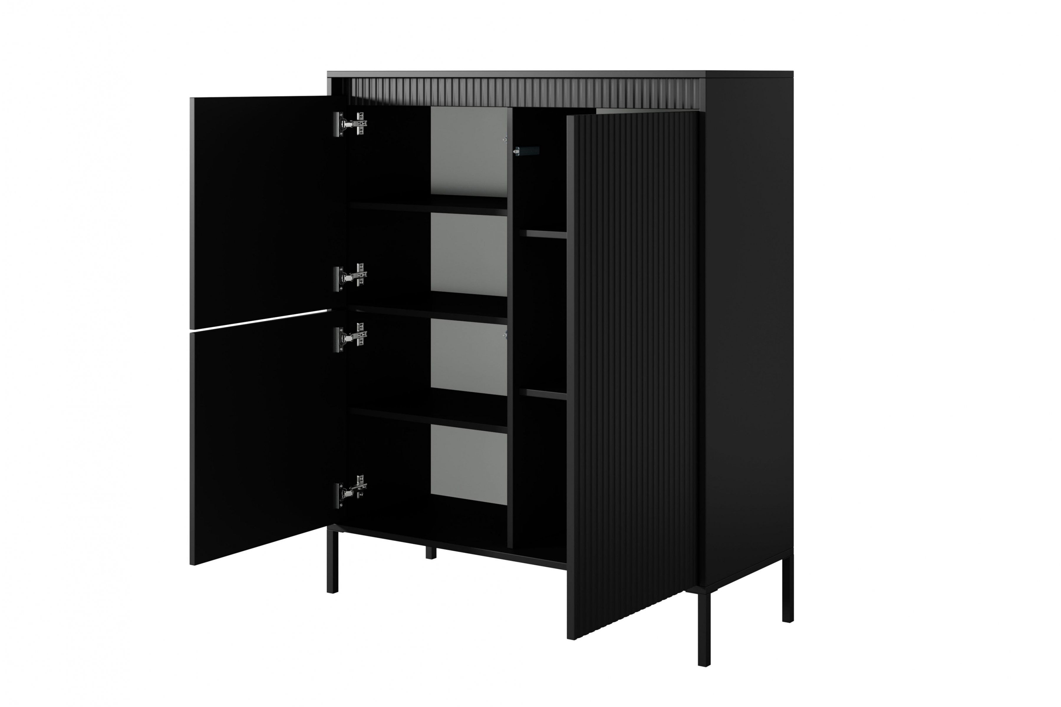 Komoda Sanos vysoká 103 cm - Čierna Komoda Sanos vysoká 103 cm - Čierna