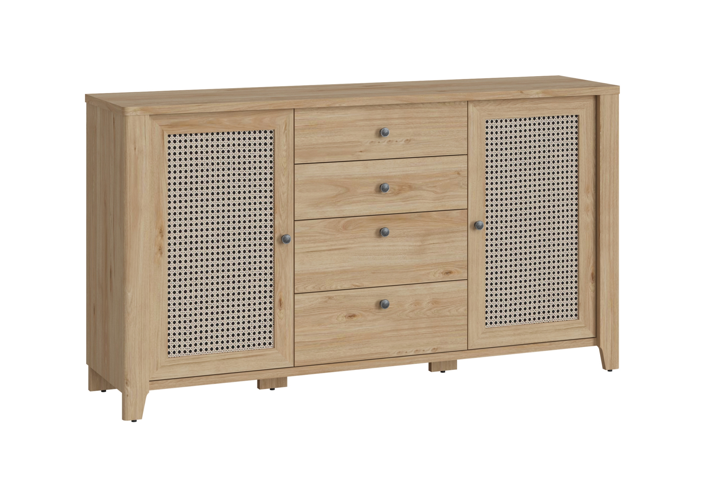 Komoda dvojdverová so štyrmi zásuvkami Selia 05 - jackson hikory / amadeus Komoda Selia 164 cm so zásuvkami - jackson hikory / amadeus